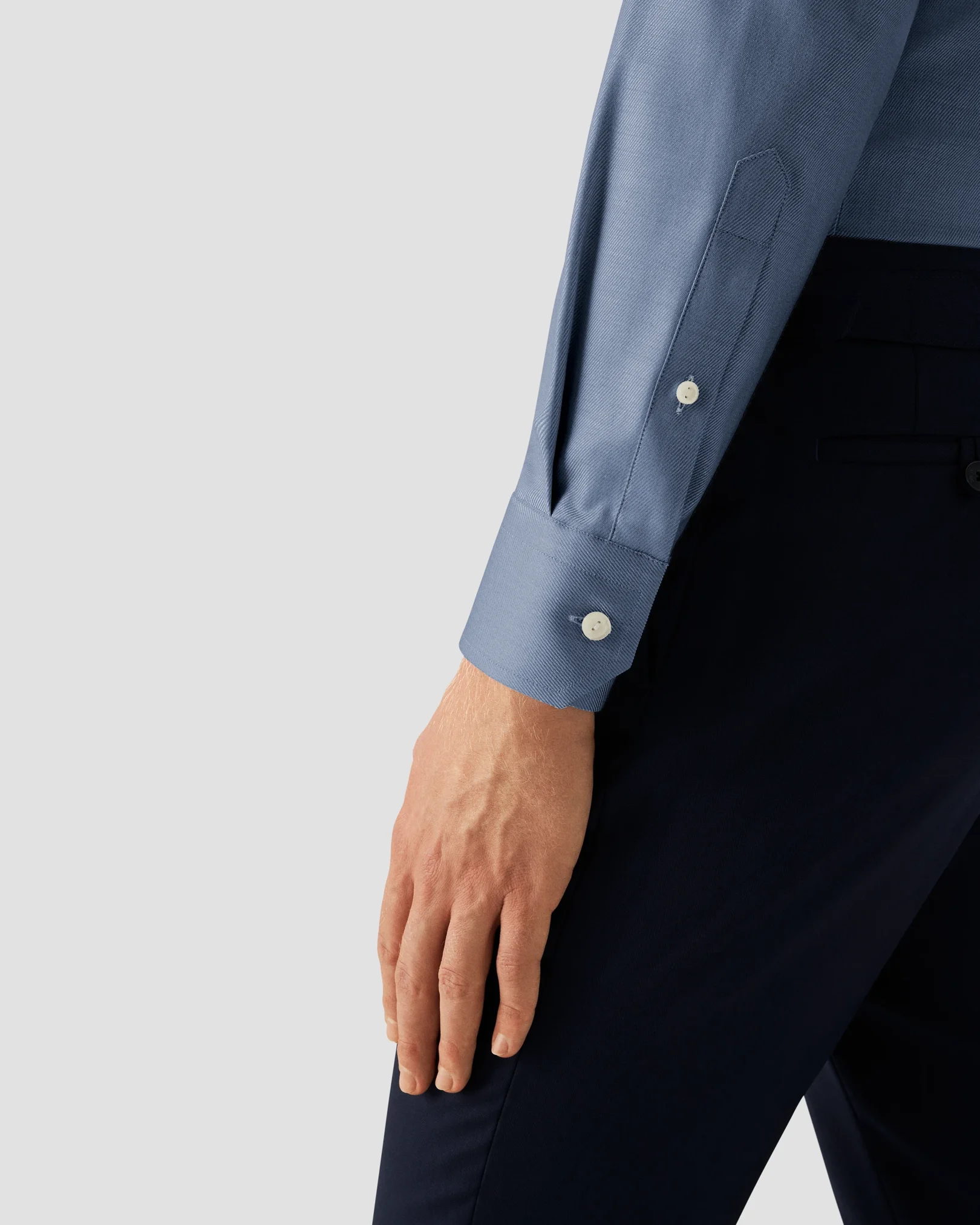 Eton - Mélange Solid Cotton TENCEL™ Lyocell Shirt