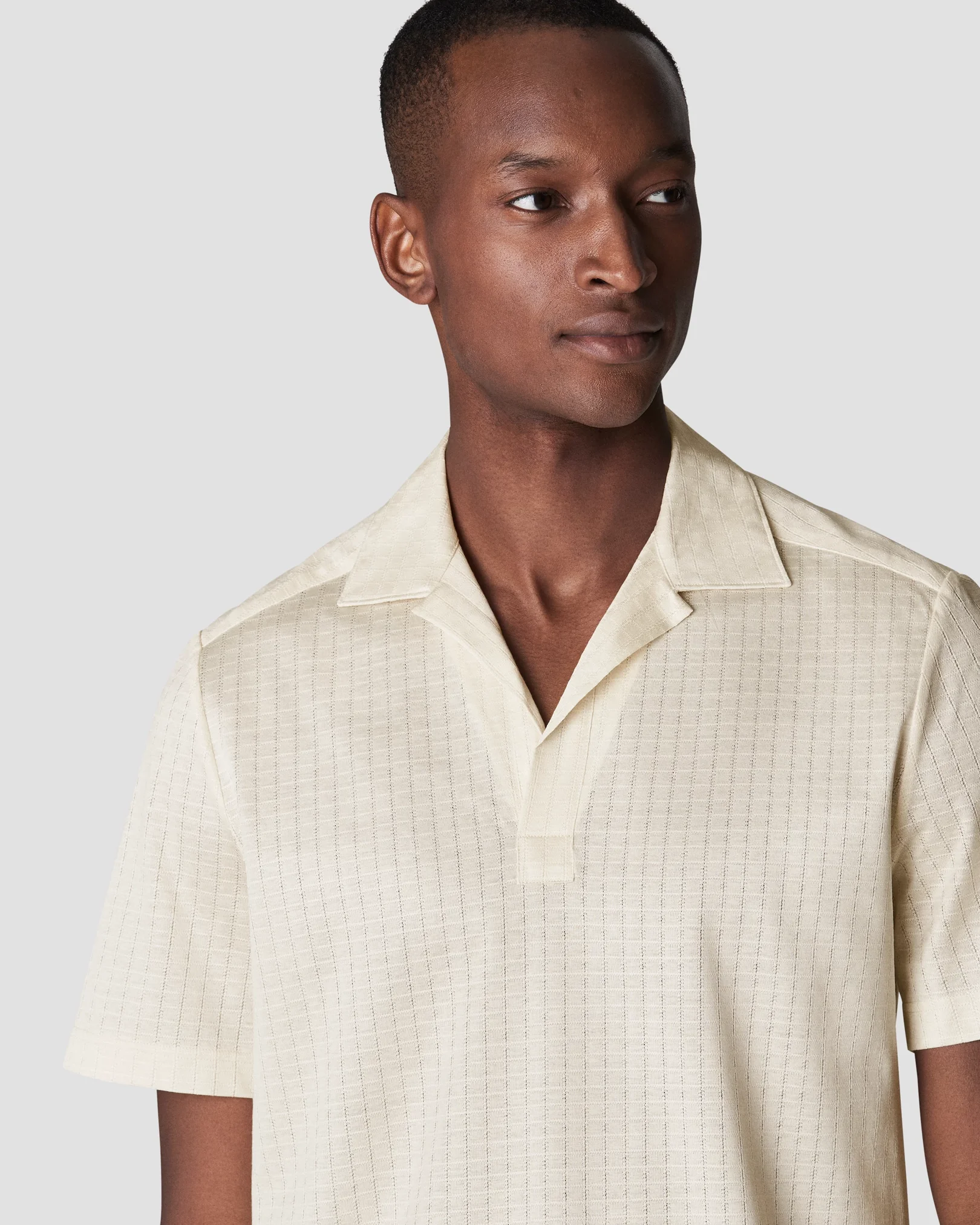 Eton - white jacquard knit