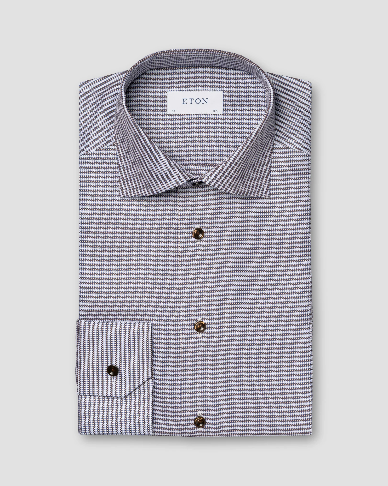 Eton - three color houndstooth twill