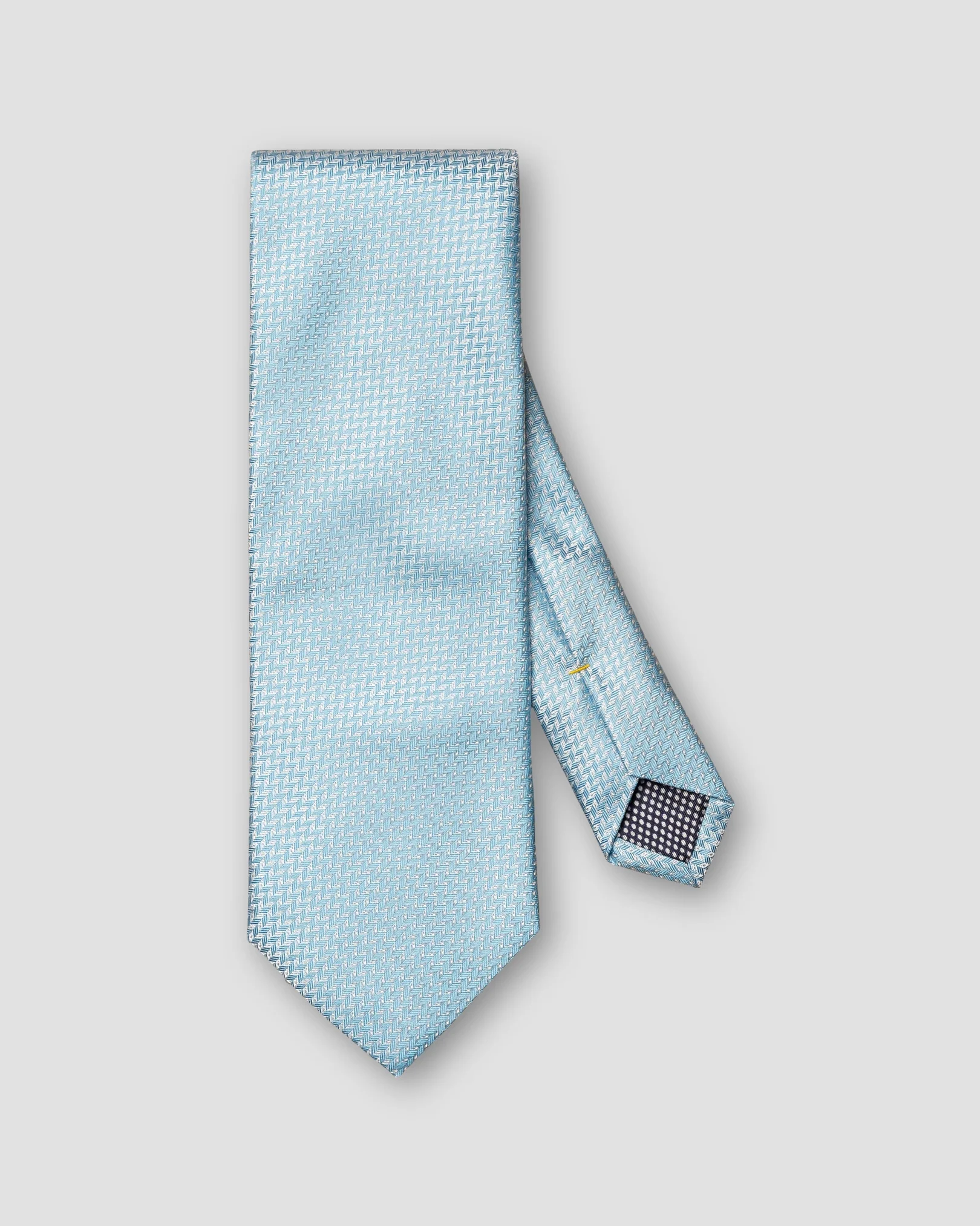 Eton - mid blue jacquard silk tie