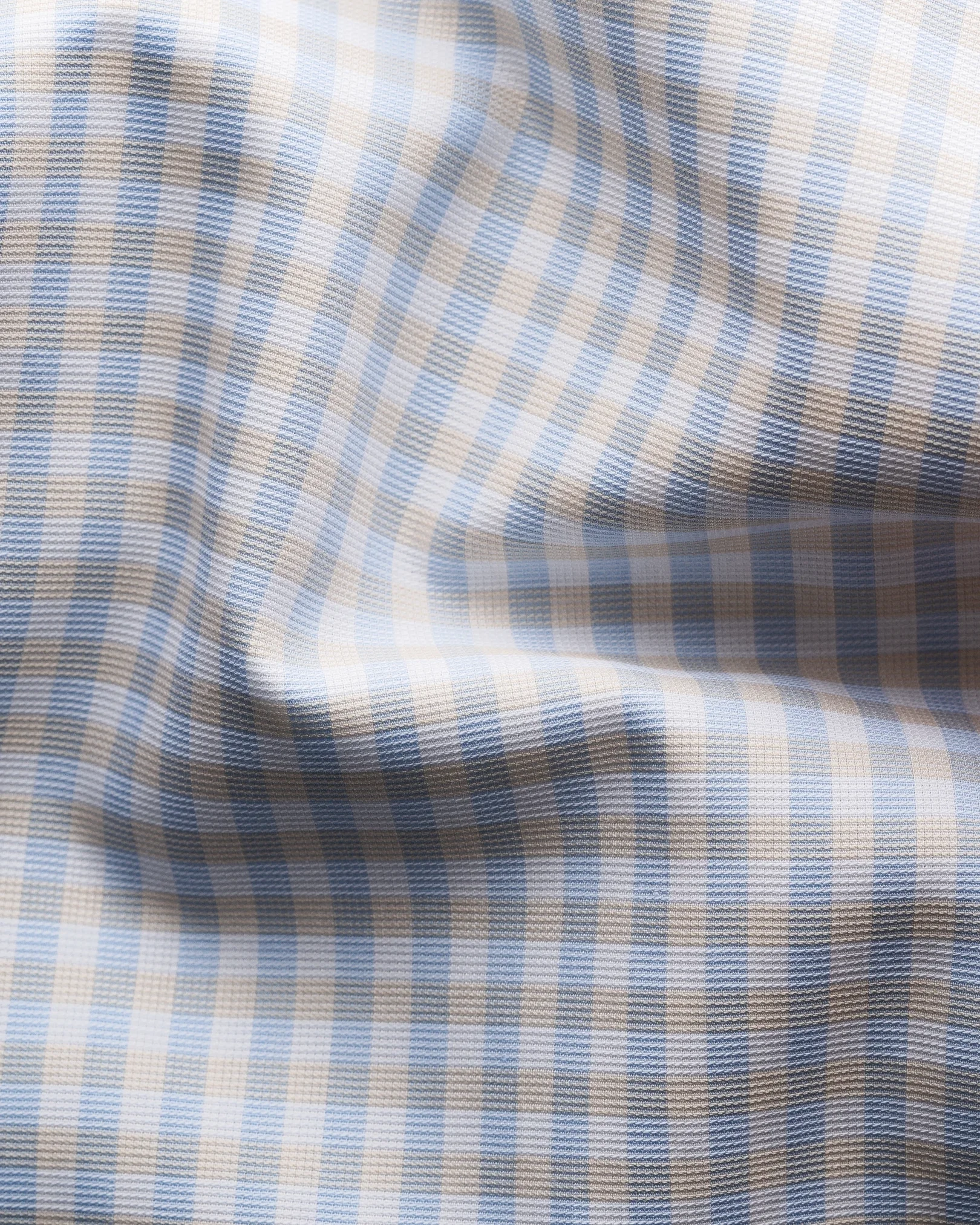 Eton - checked beige dobby