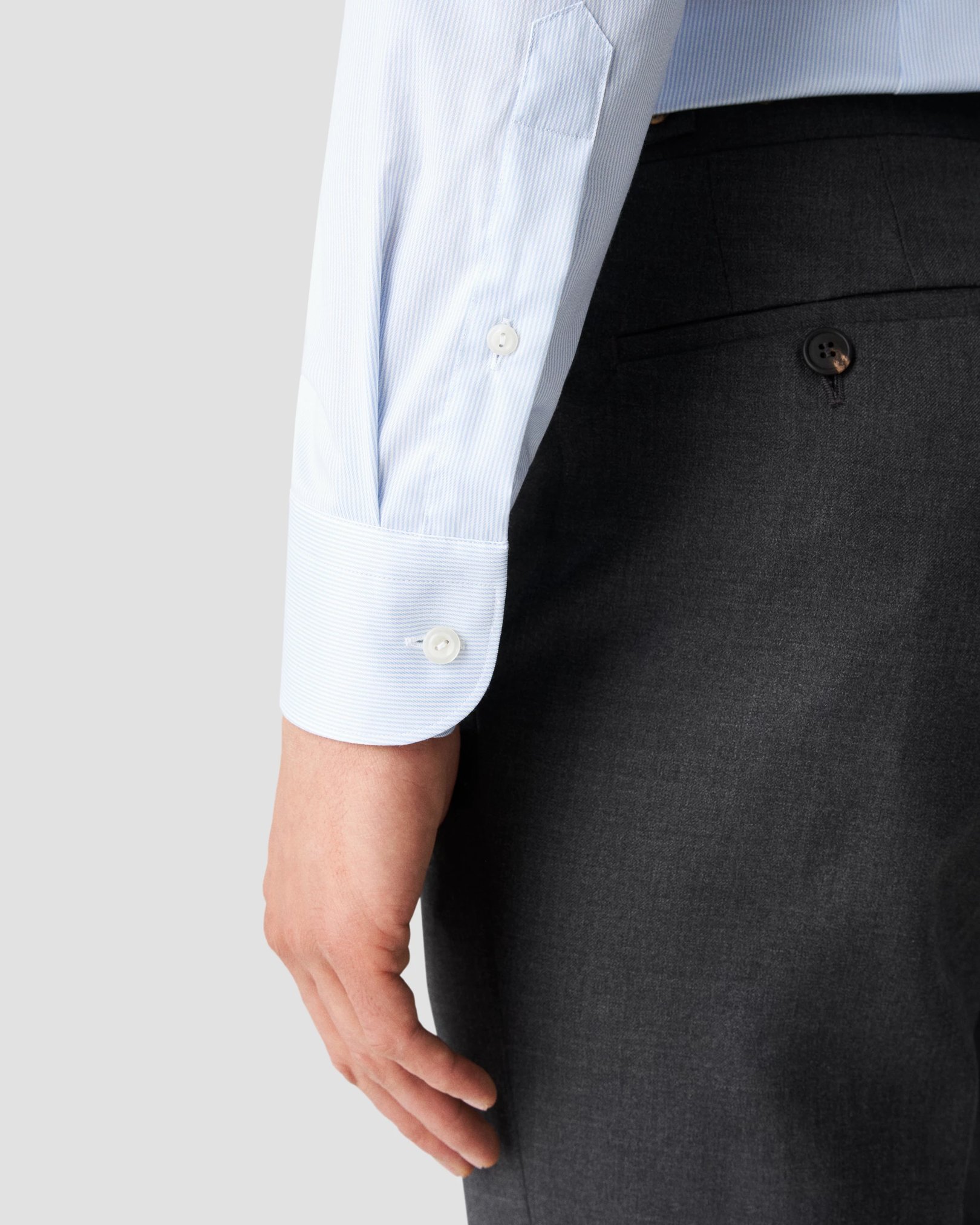 Eton - light blue cotton and tencel