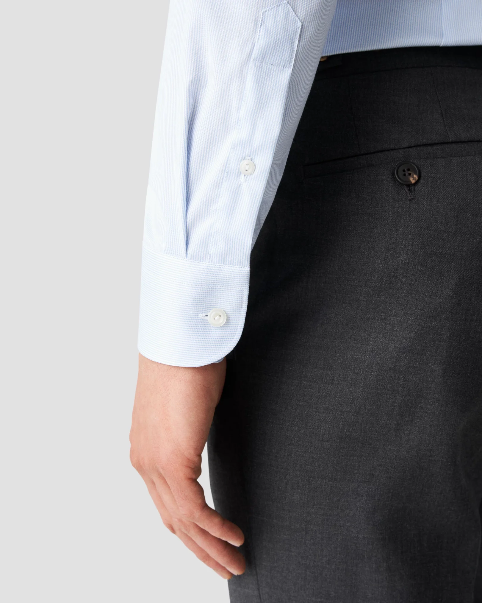 Eton - light blue cotton and tencel