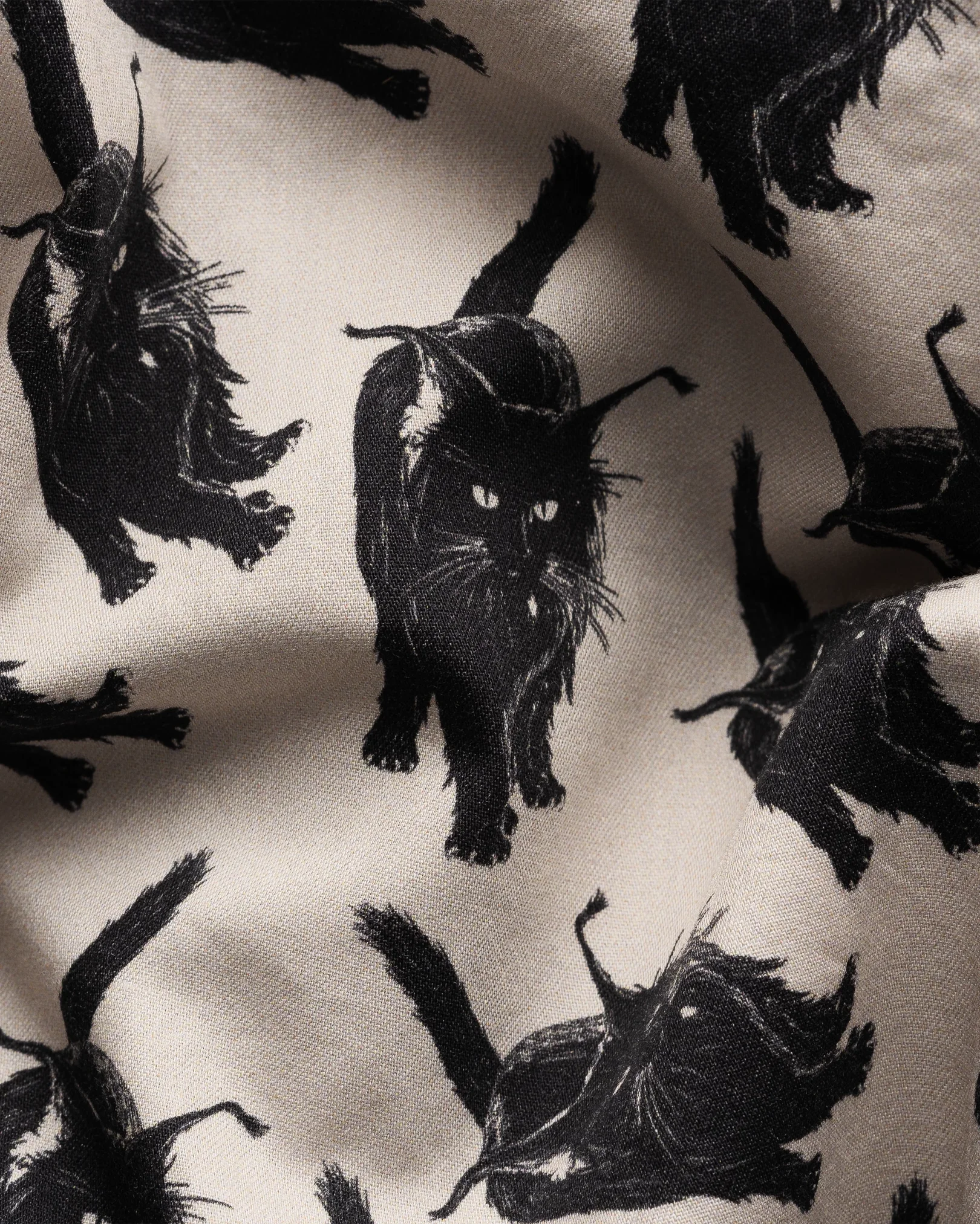 Eton - black cat resort shirt
