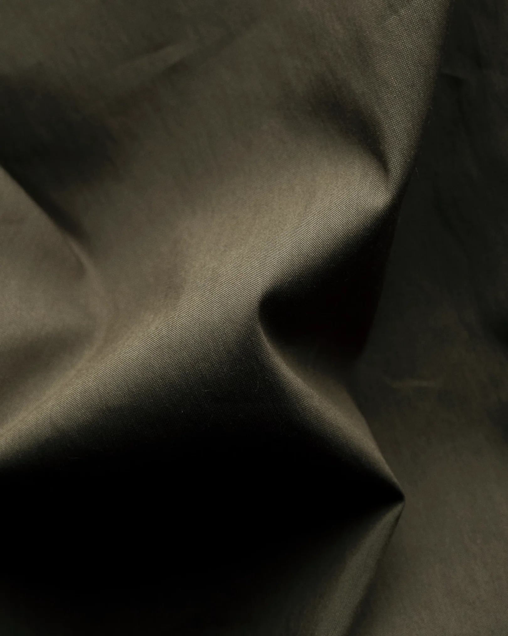Eton - dark green cotton and nylon overshirt