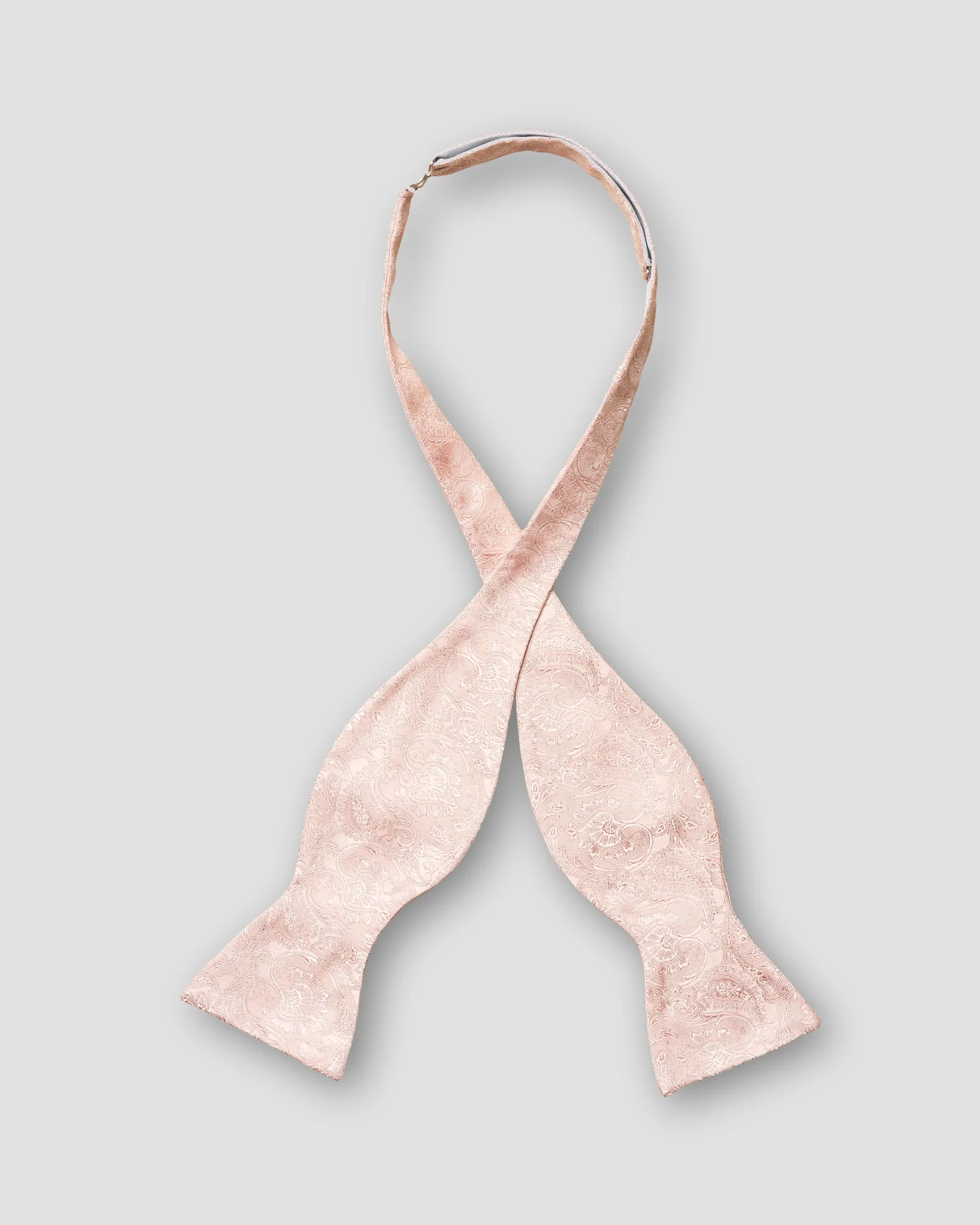 Eton - Pink Paisley Woven Silk Bow Tie - Self Tie
