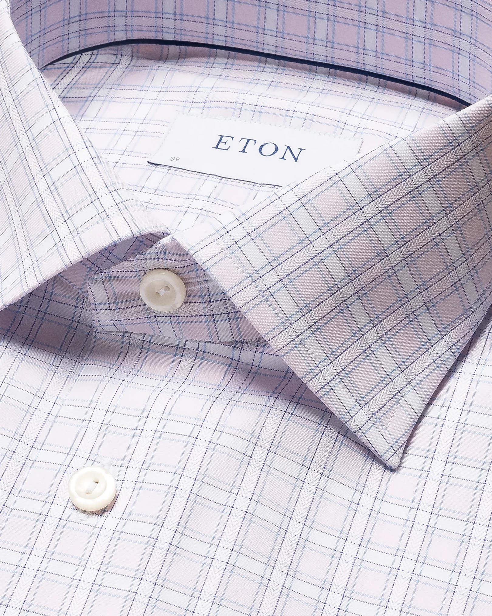 Eton - checked pink twill
