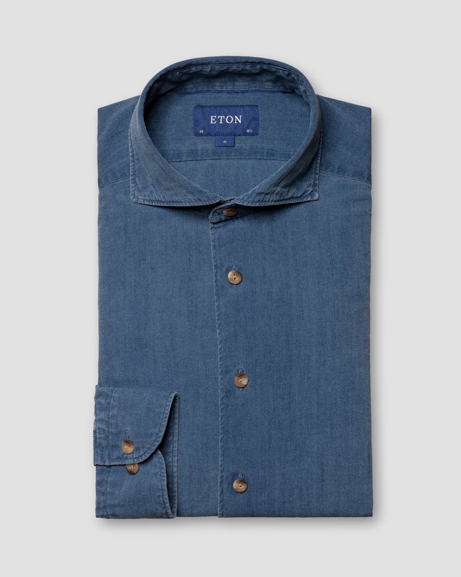 Eton - dark blue indigo wide spread