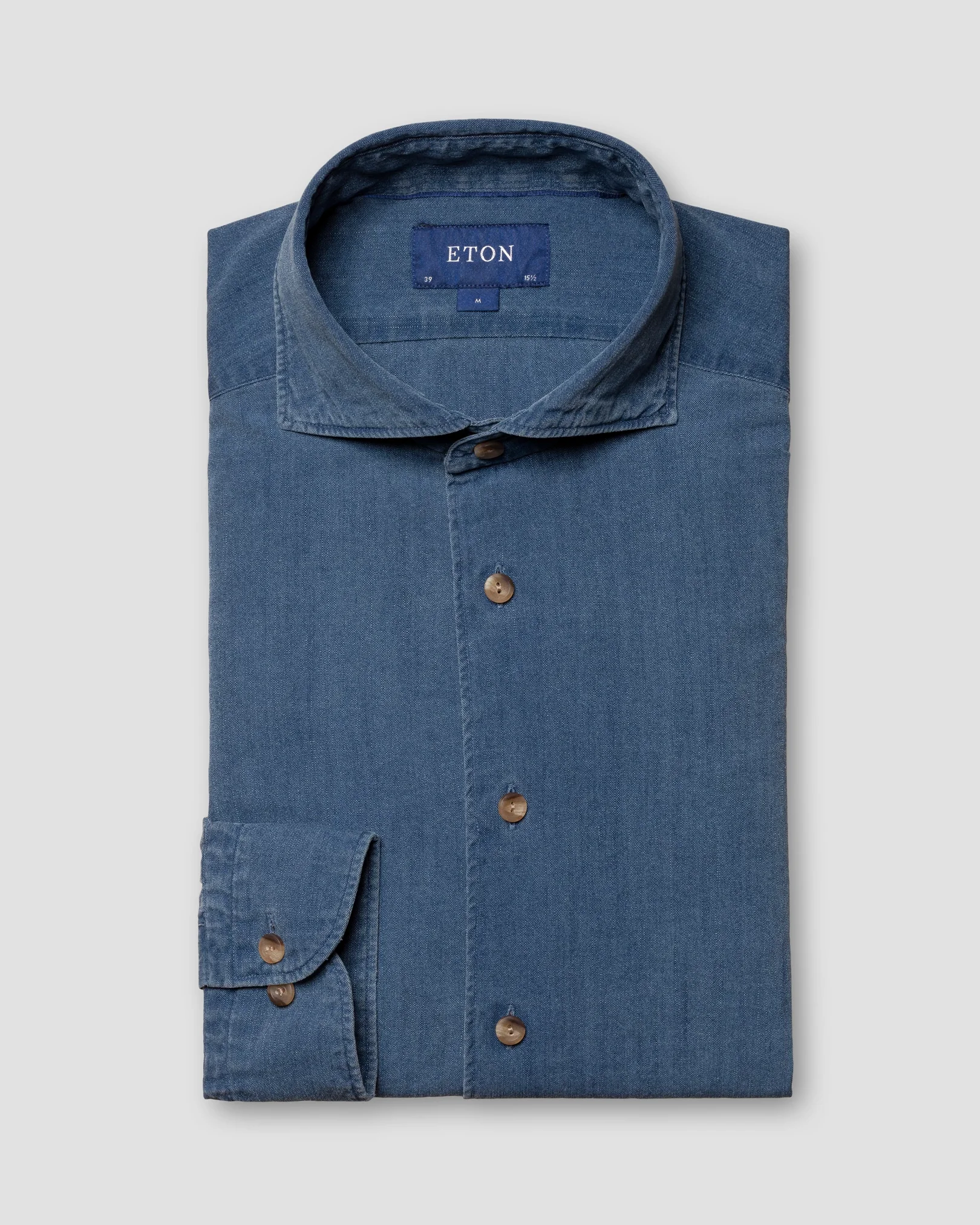 Eton - dark blue indigo wide spread