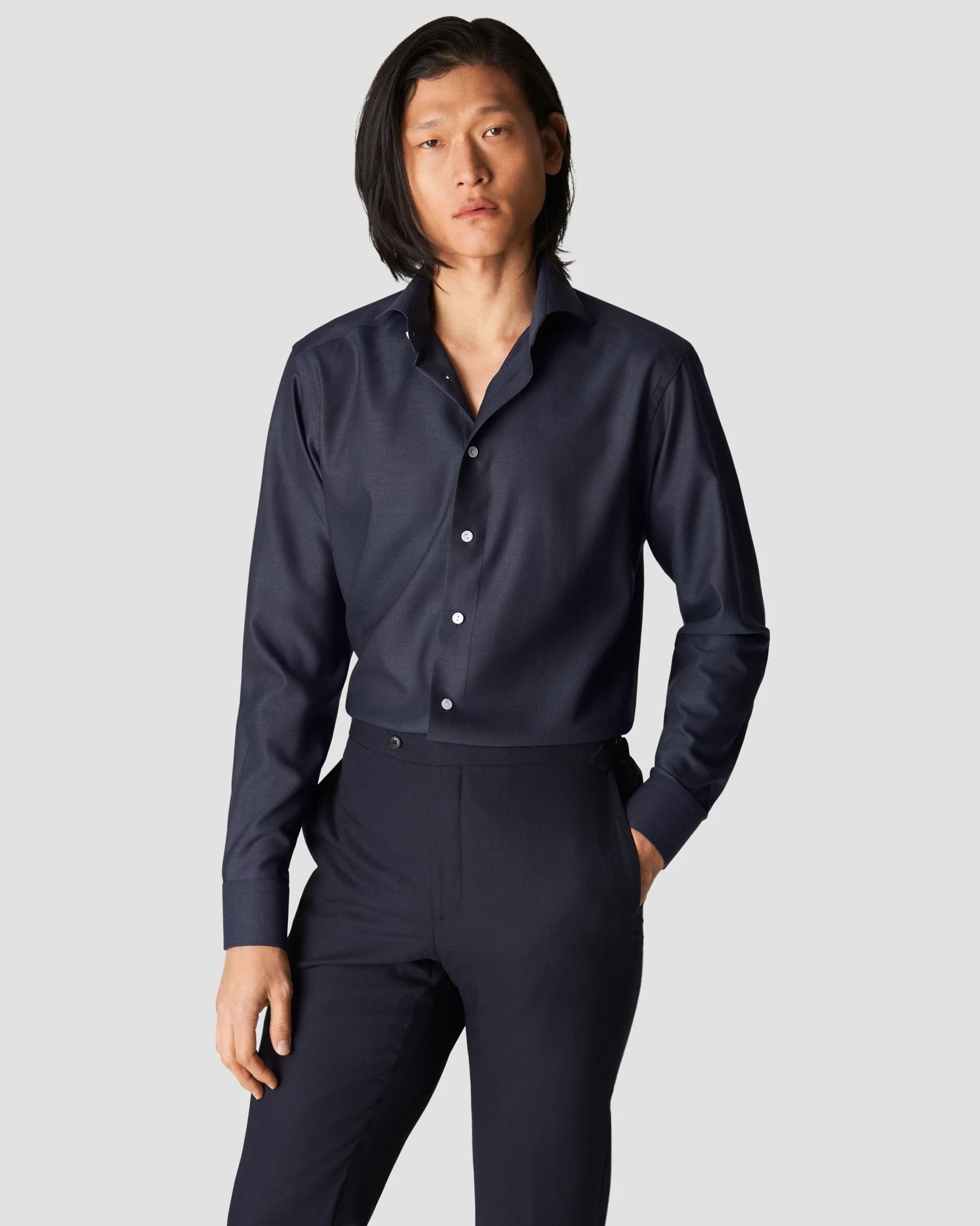 Eton - dark blue merino