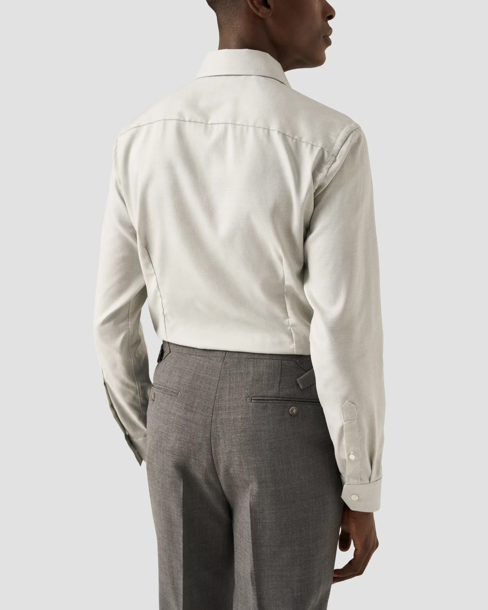 Eton - mid green twill shirt