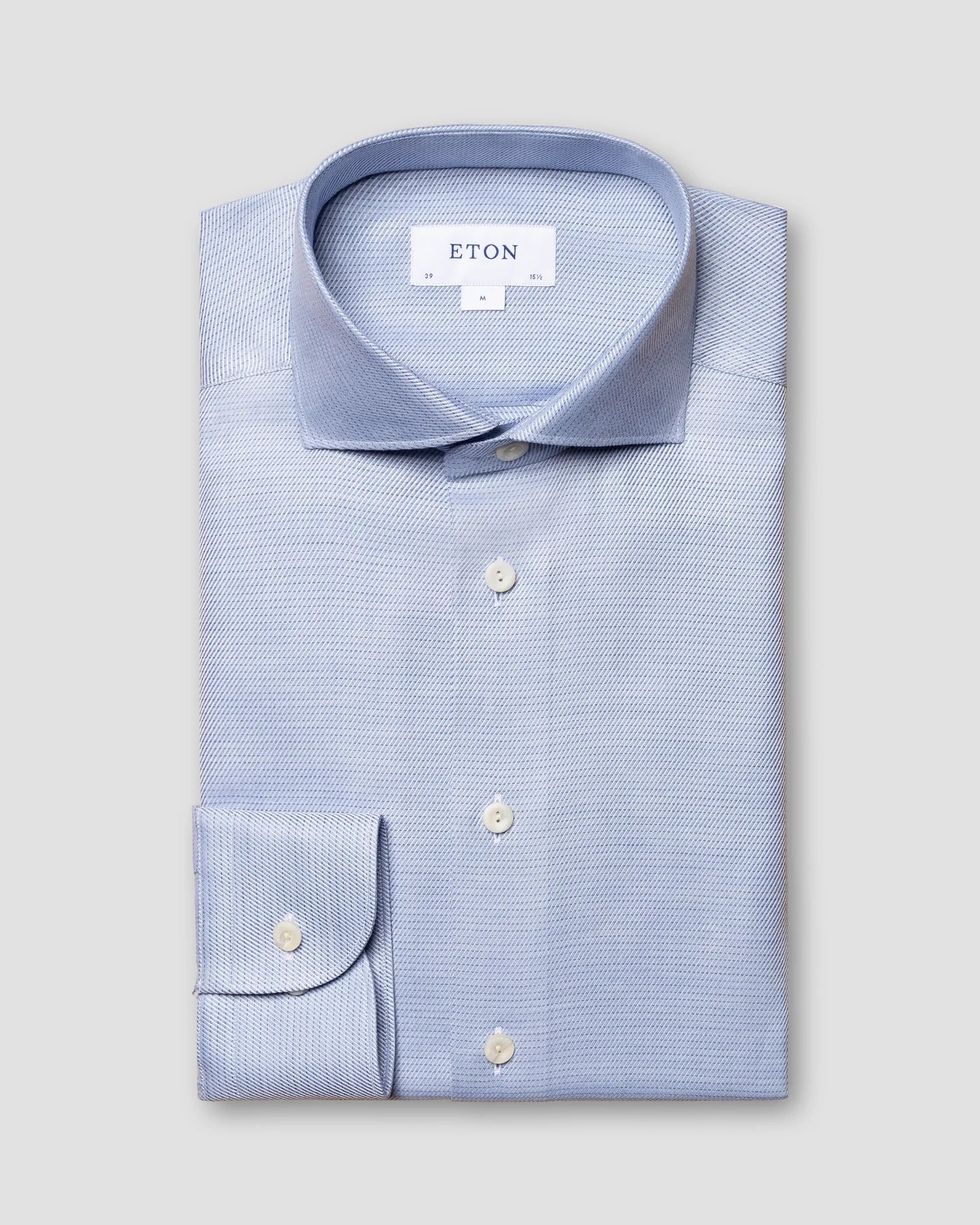 Eton - mid blue fine twill widespread