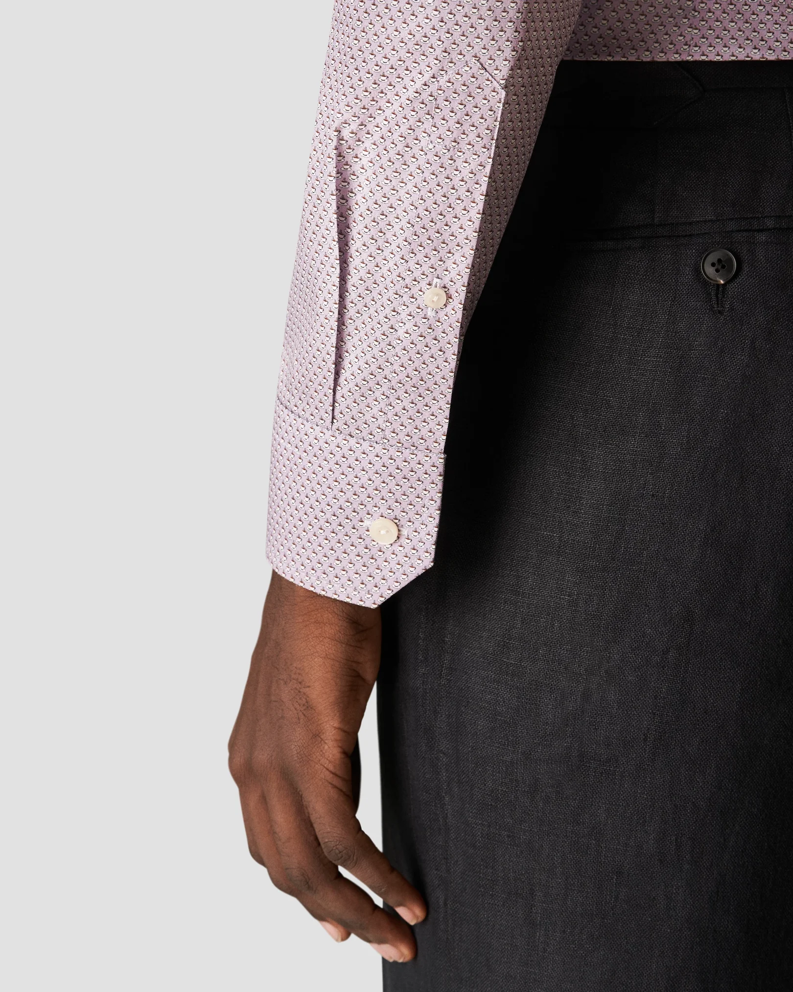Eton - pink signature twill micro print