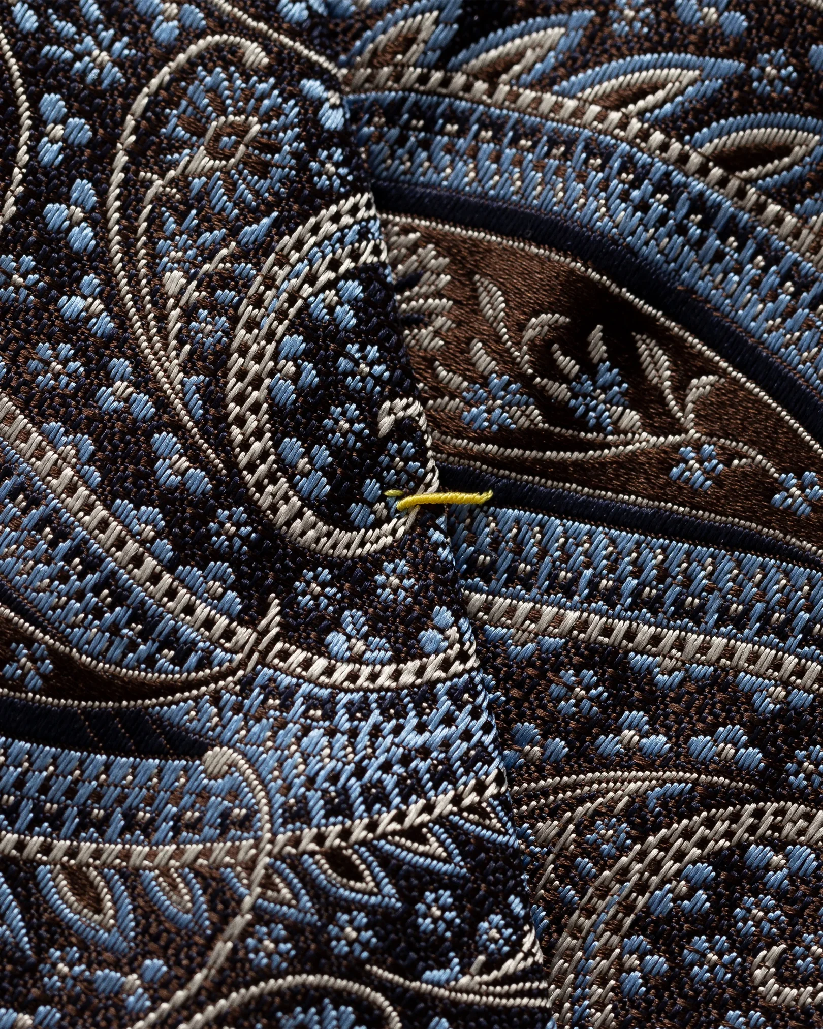 Eton - dark brown paisley tie