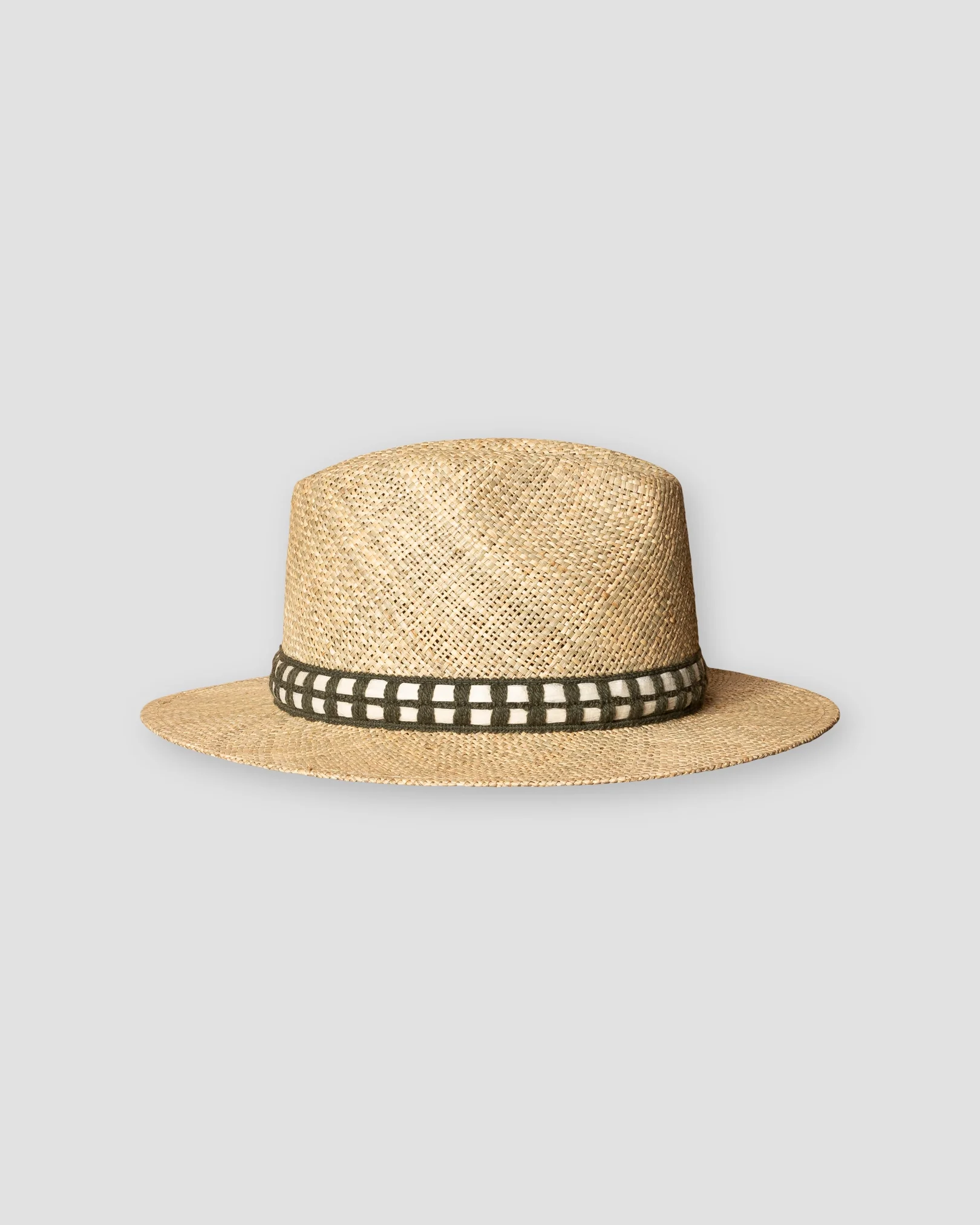 Eton - mid green ribbon straw hat