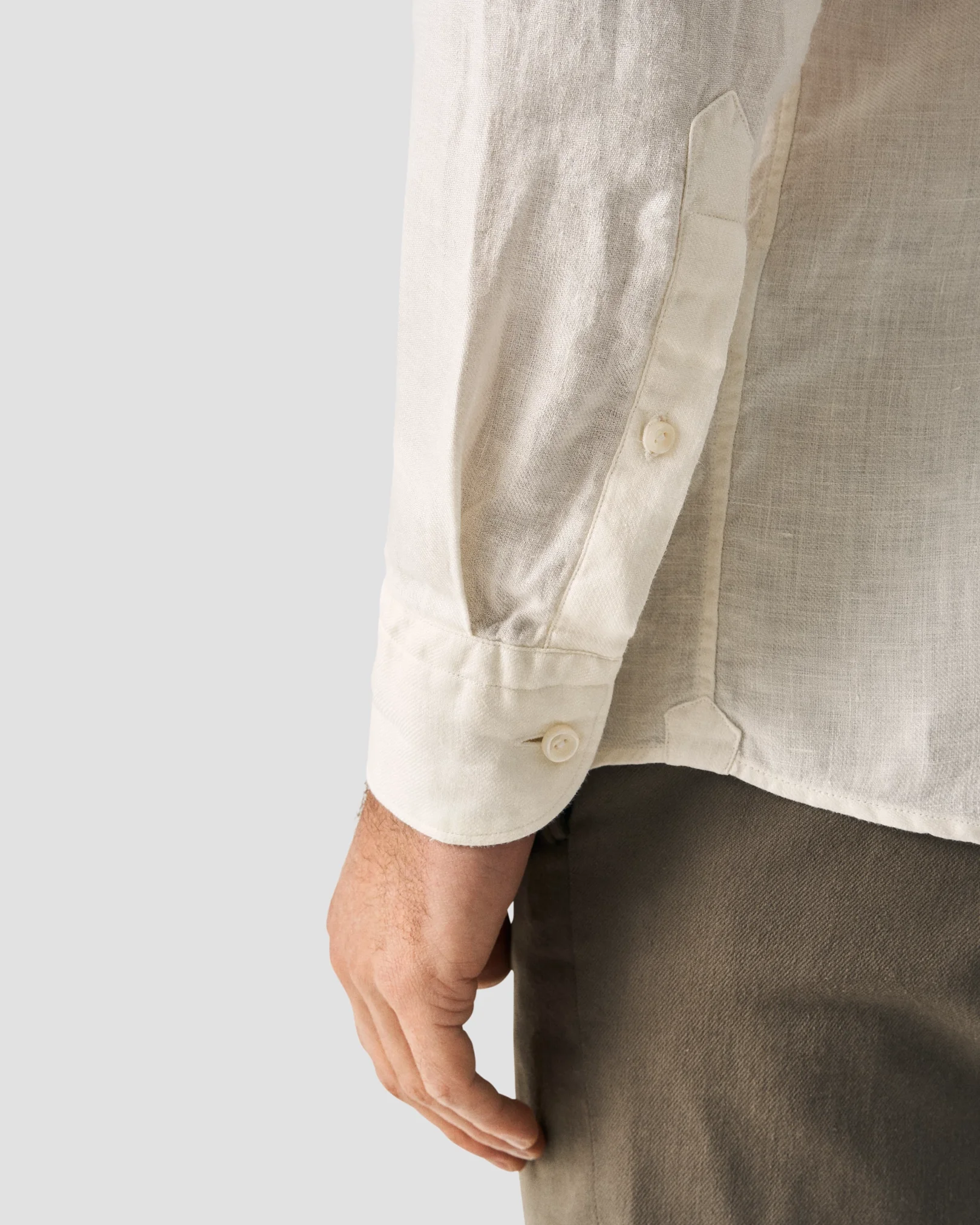 Eton - white linen wide spread shirt
