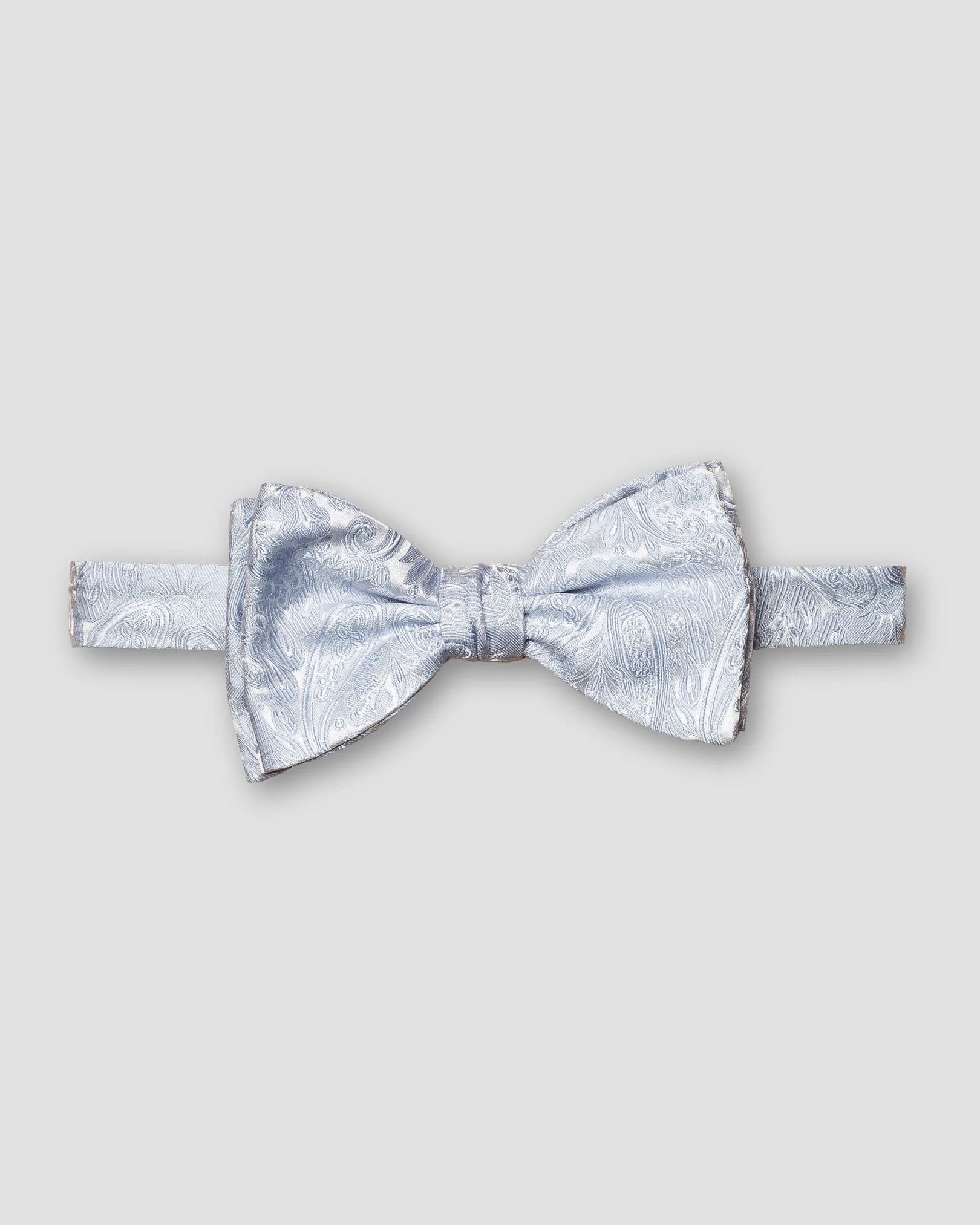Eton - Light Blue Paisley Silk Bow Tie — Ready Tied