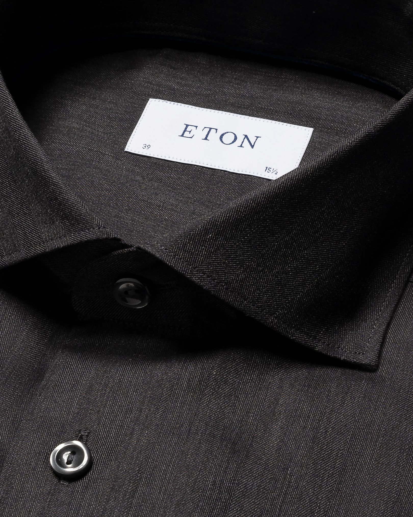 Eton - dark grey flanell widespread collar