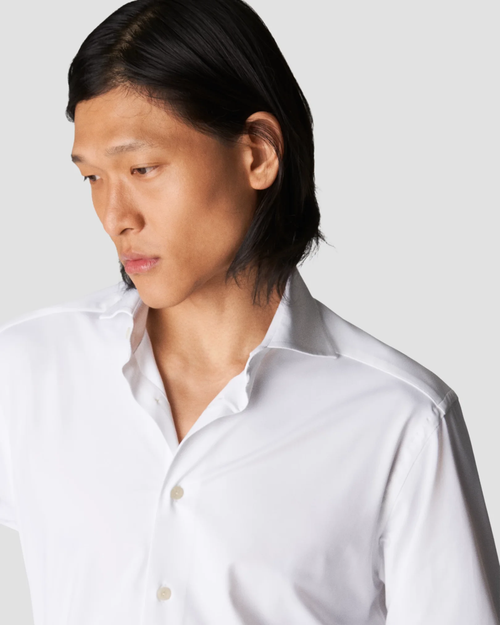 Eton - white 4 way stretch