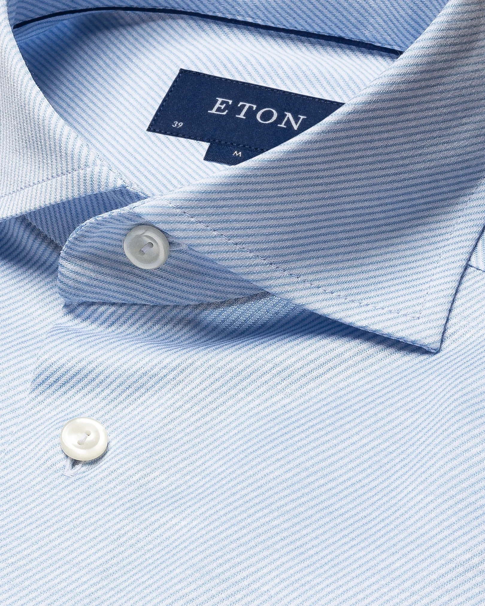 Eton - light blue knit king wide spread