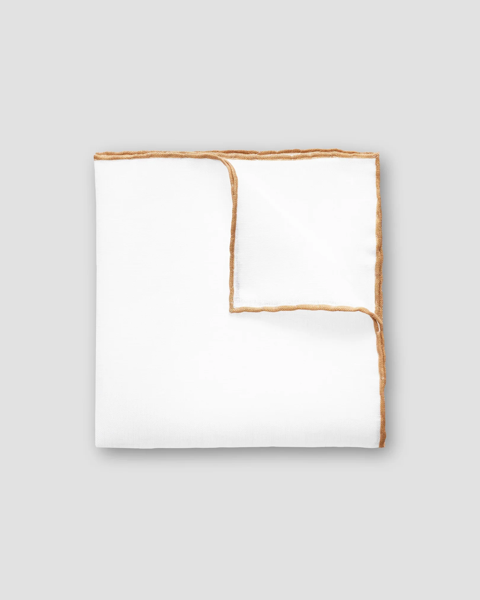 Eton - brown linen pocket square