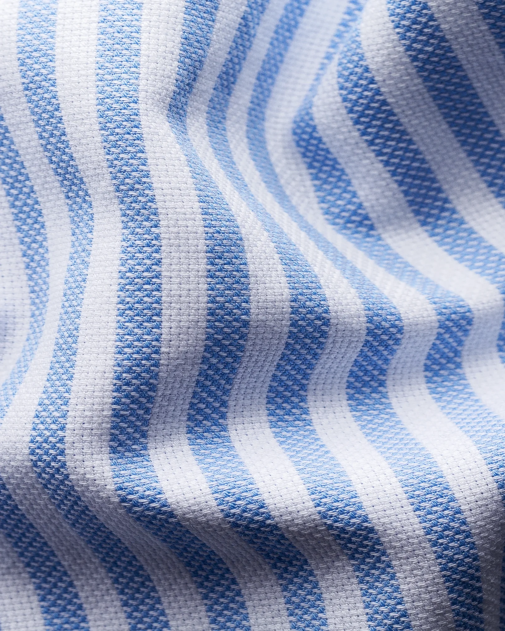 Eton - Light Blue Striped Royal Oxford Shirt