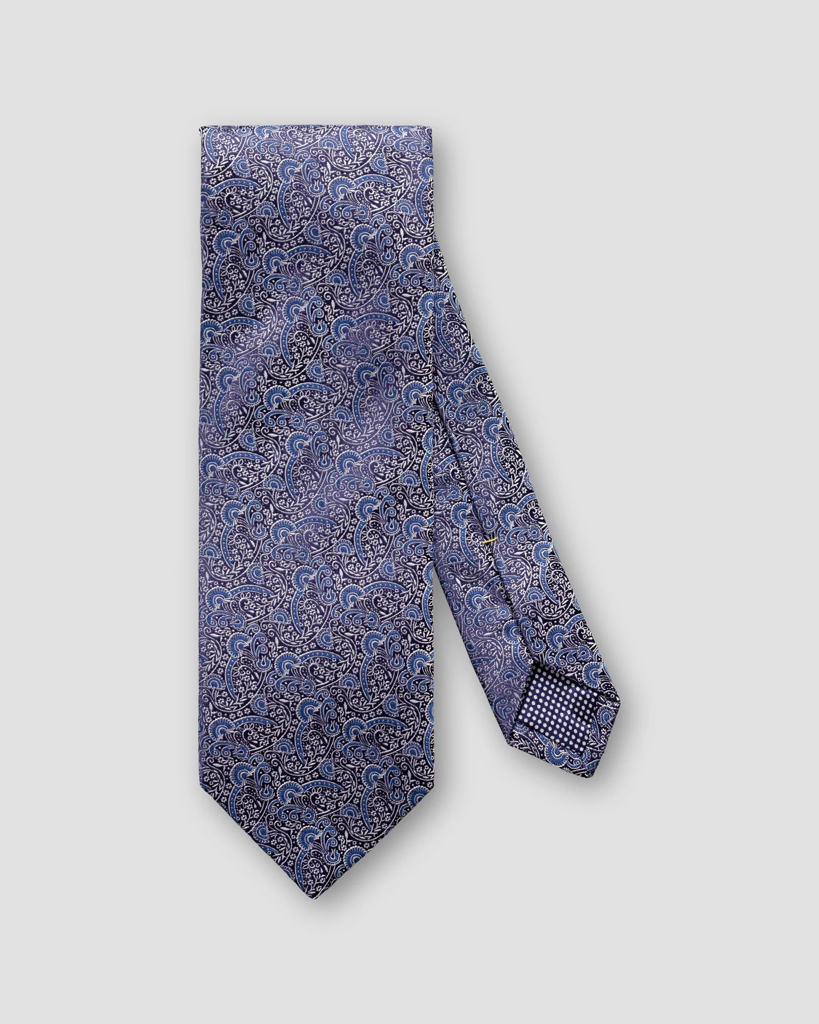Eton - navy paisley silk tie