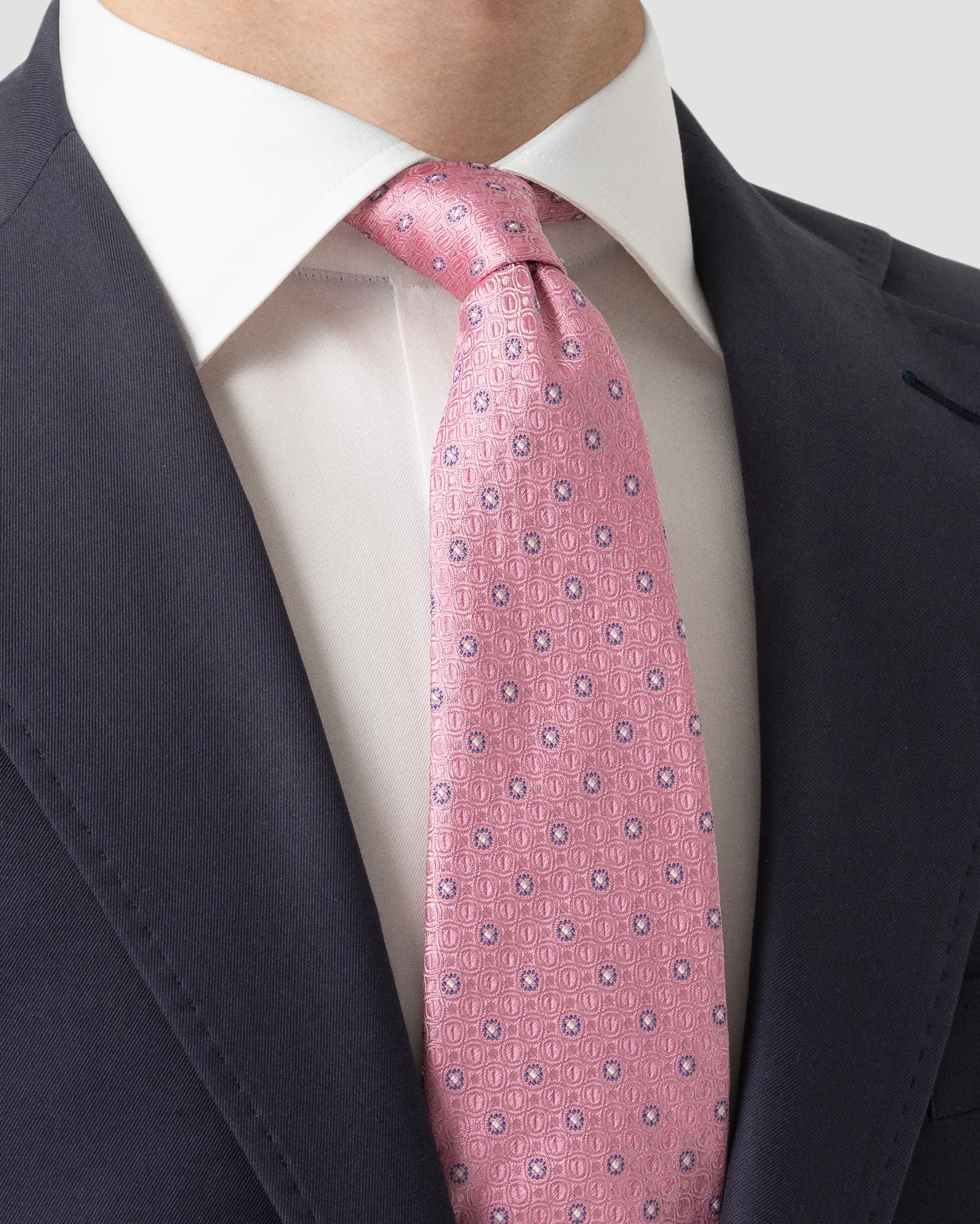 Eton - pink pure silk tie