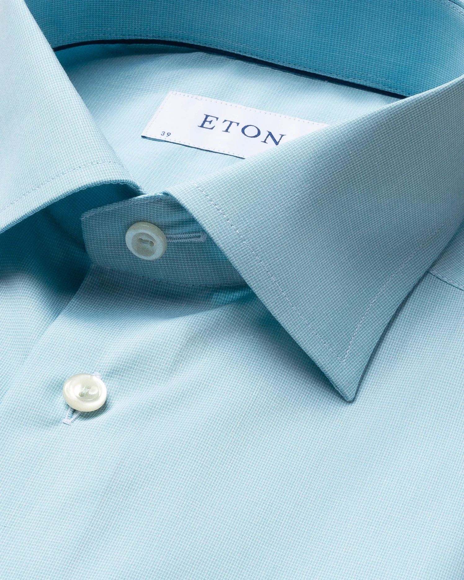 Eton - pastel green shirt navy details