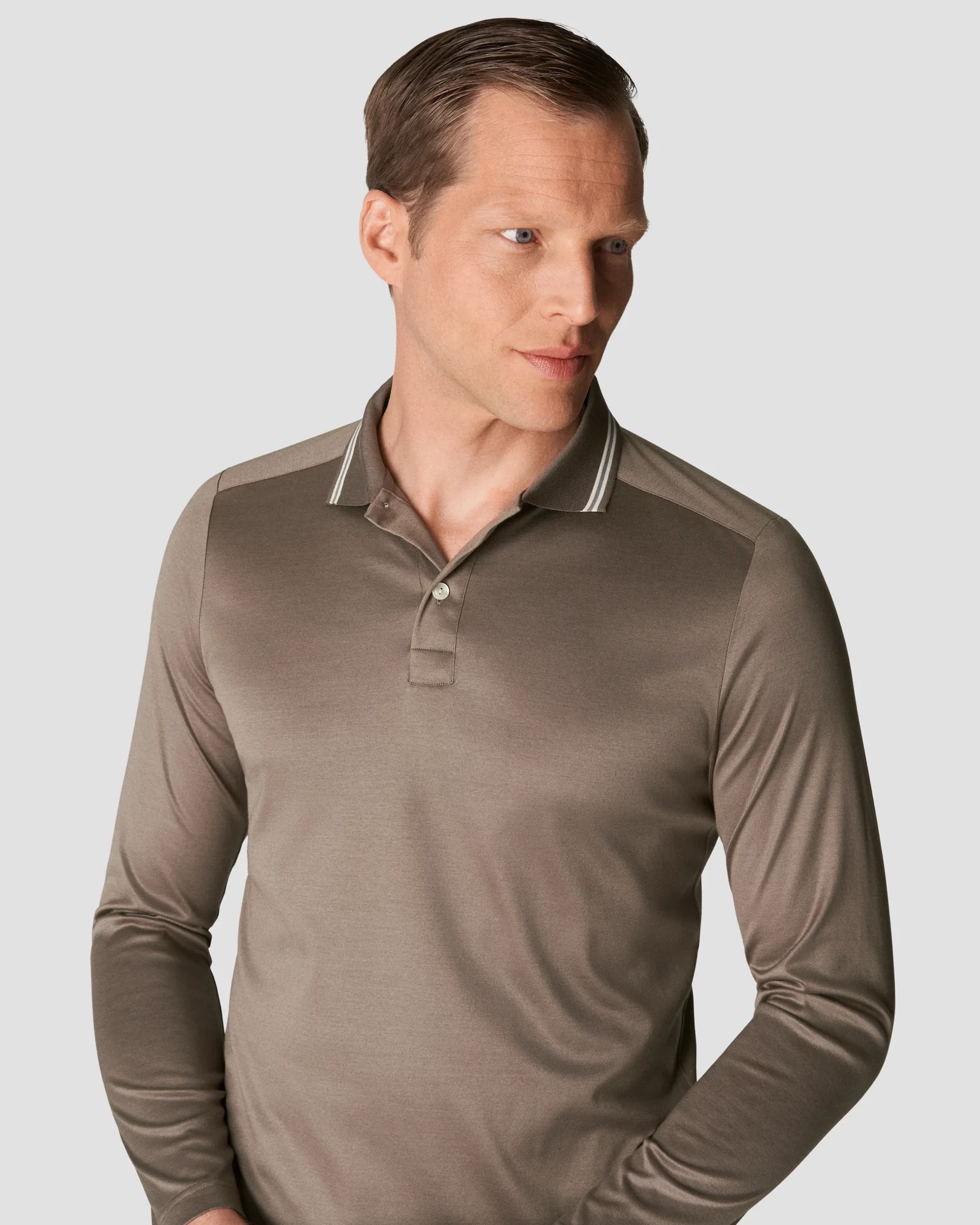 Eton - light grey jersey knitted