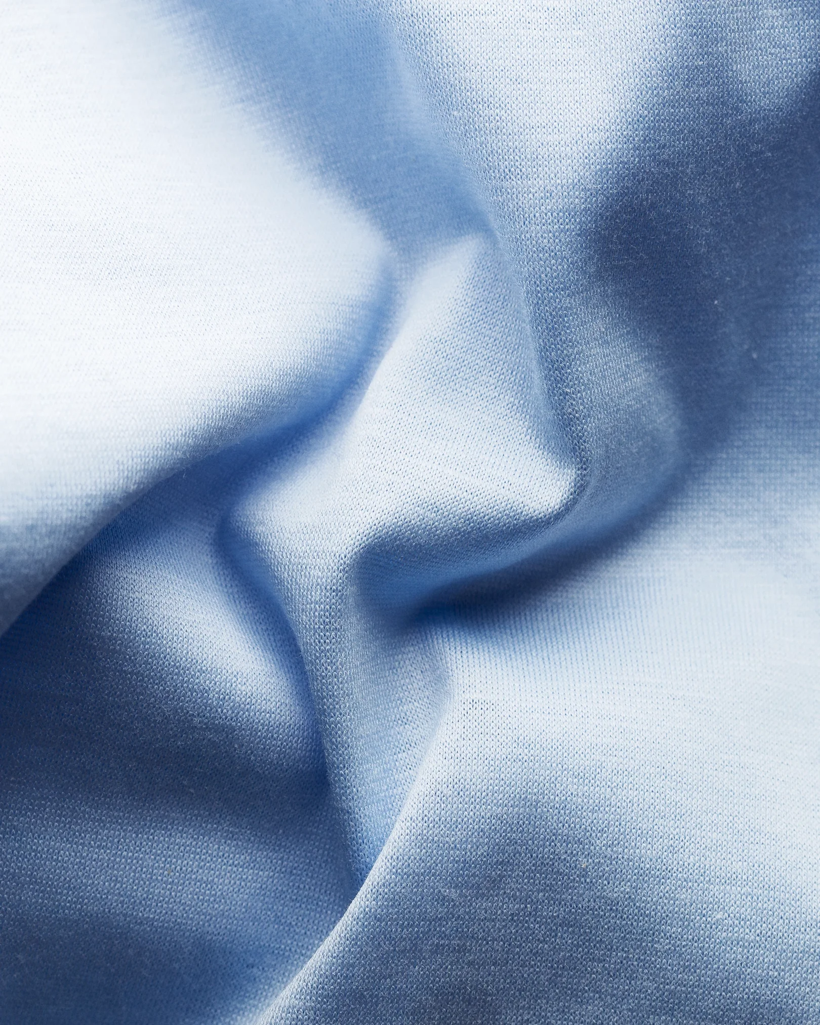 Eton - light blue jersey pointed single rounded slim jersey