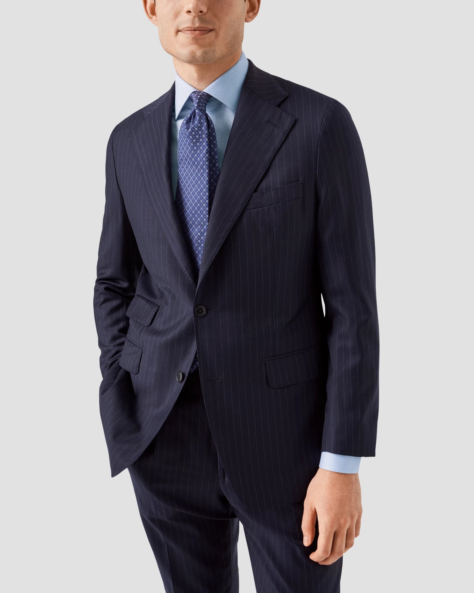 Eton - solid light blue twill