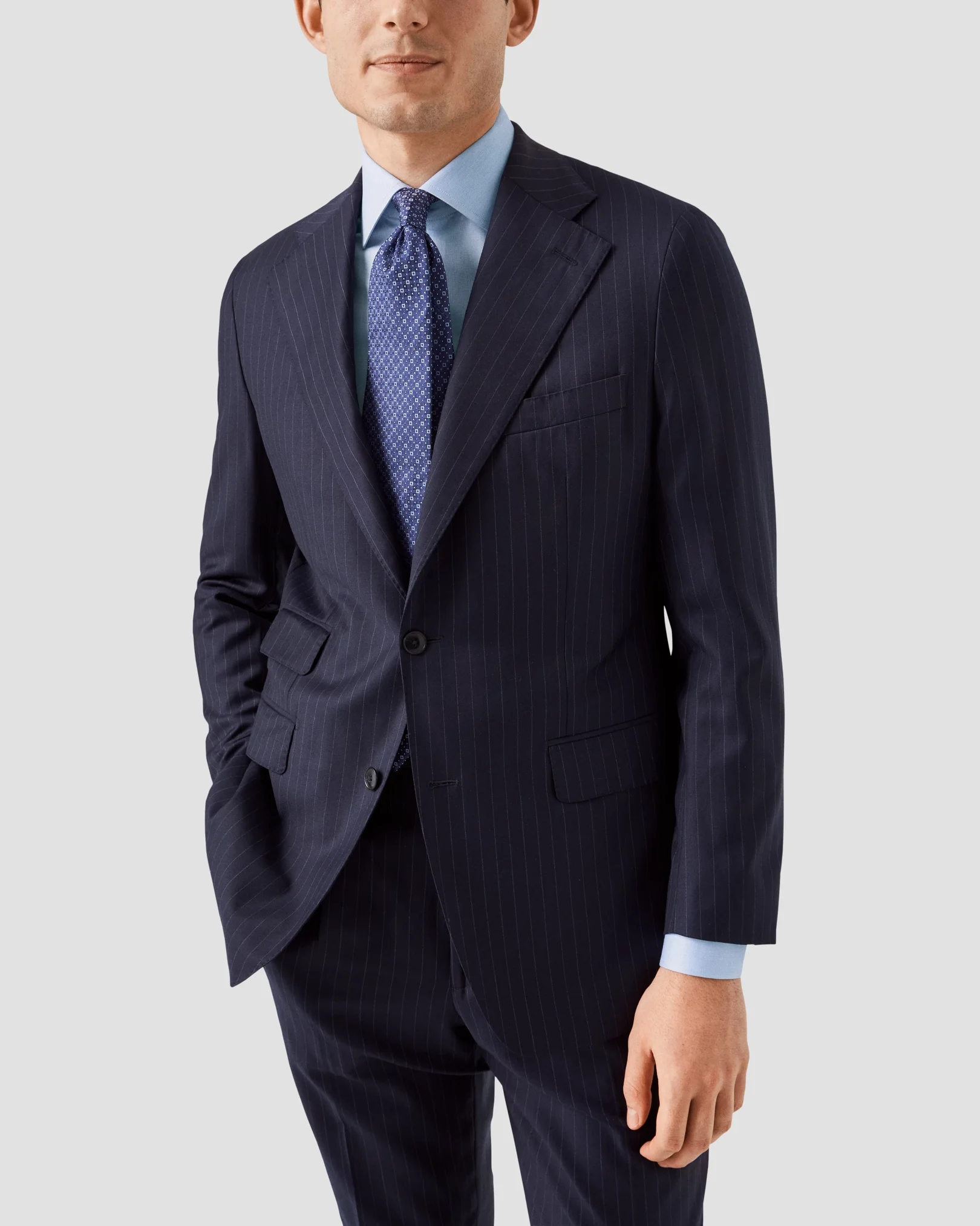 Eton - solid light blue twill