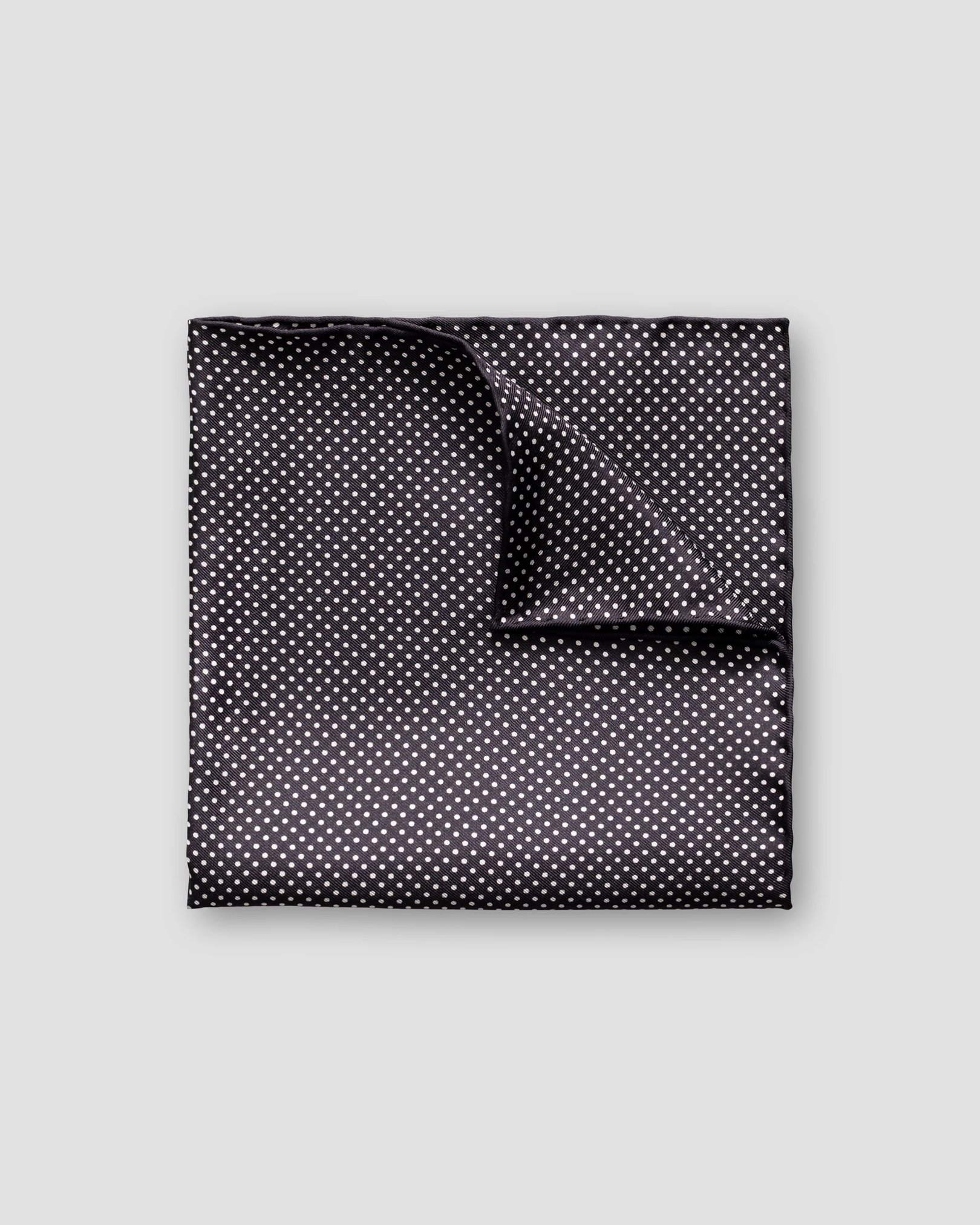 Eton - Black Polka Dots Silk Pocket Square