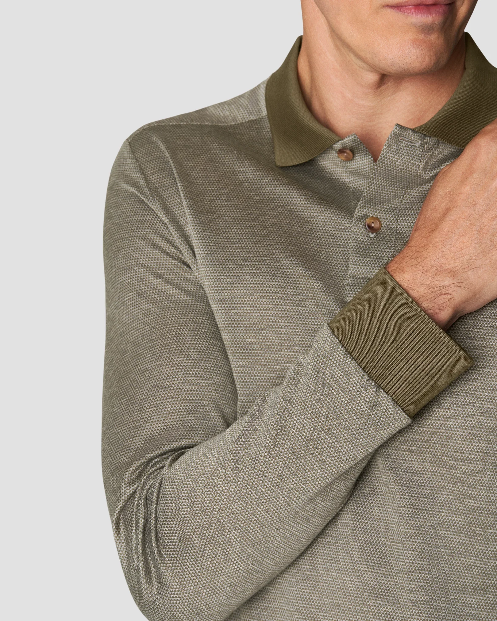Eton - light green knit jaquard knitted