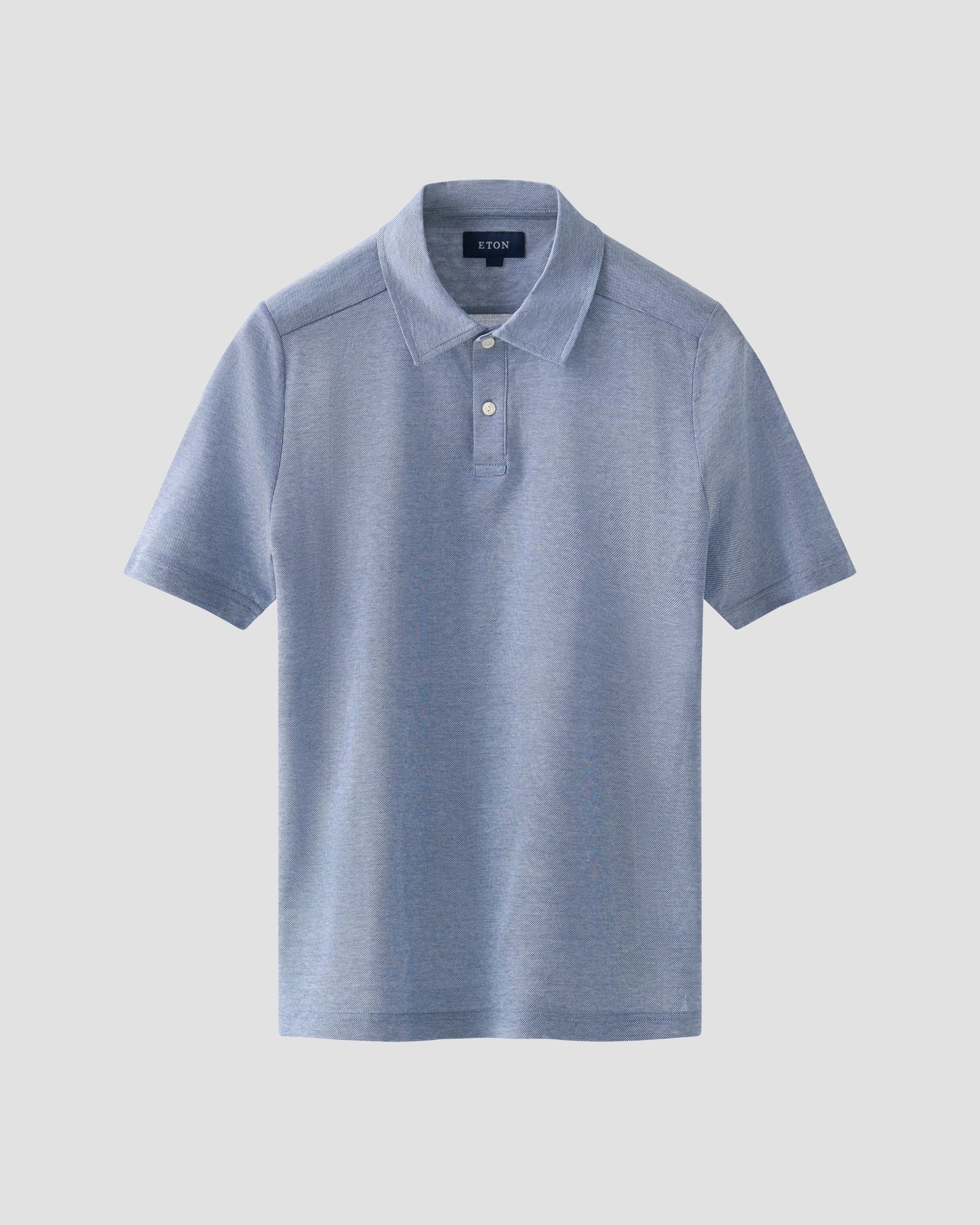 Eton - Dark blue Oxford Piqué Polo Shirt