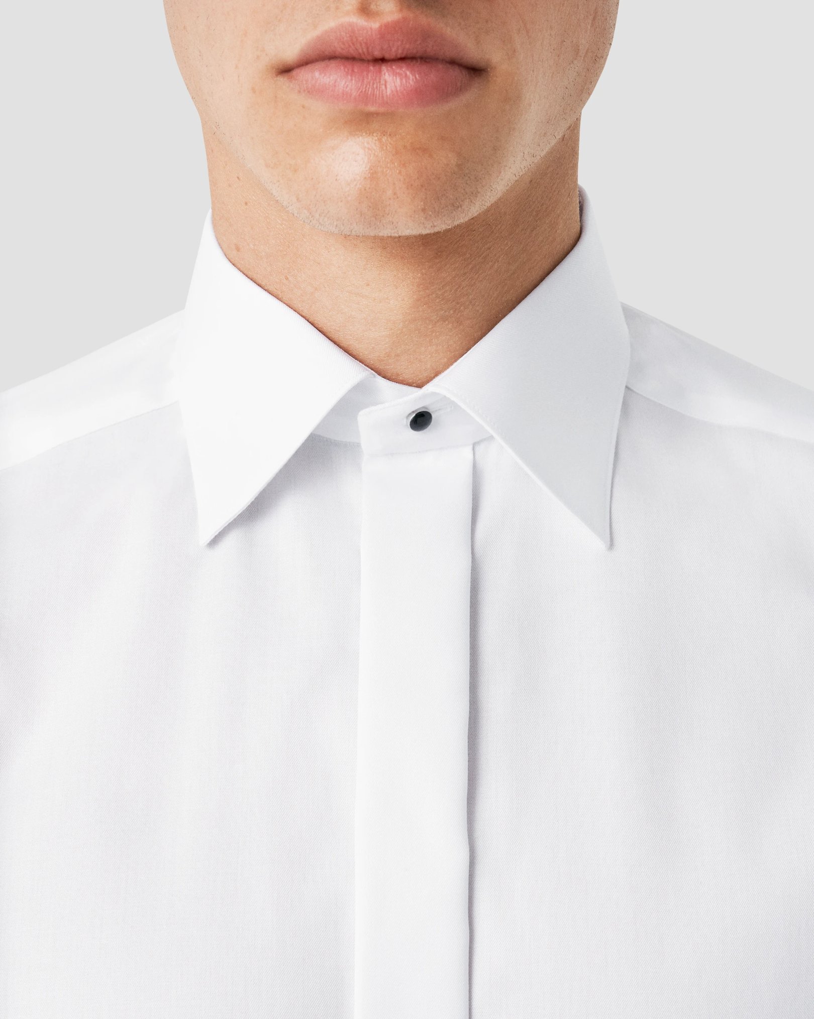 Eton - White Signature Twill Tuxedo Shirt