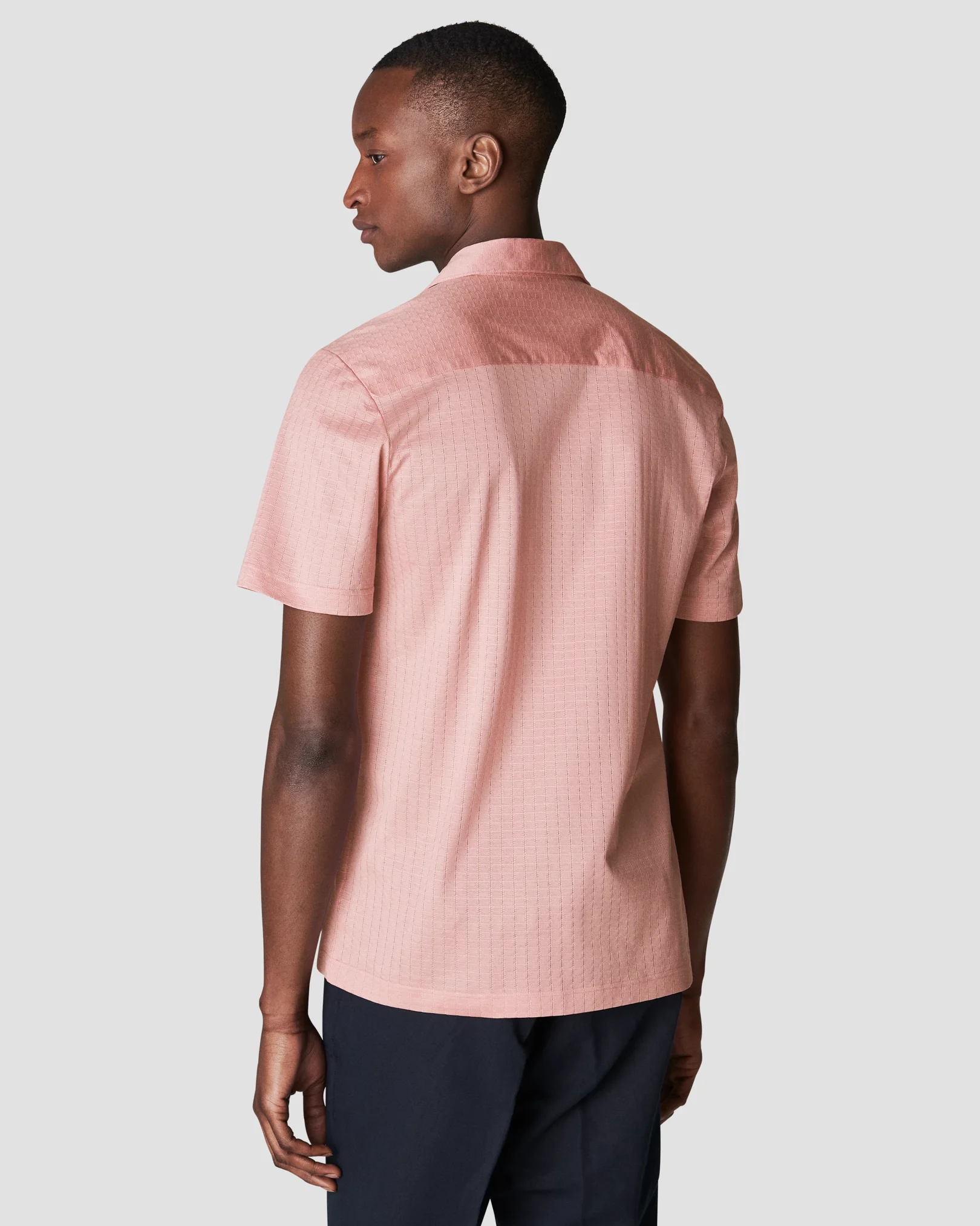 Eton - pink jacquard short sleeve
