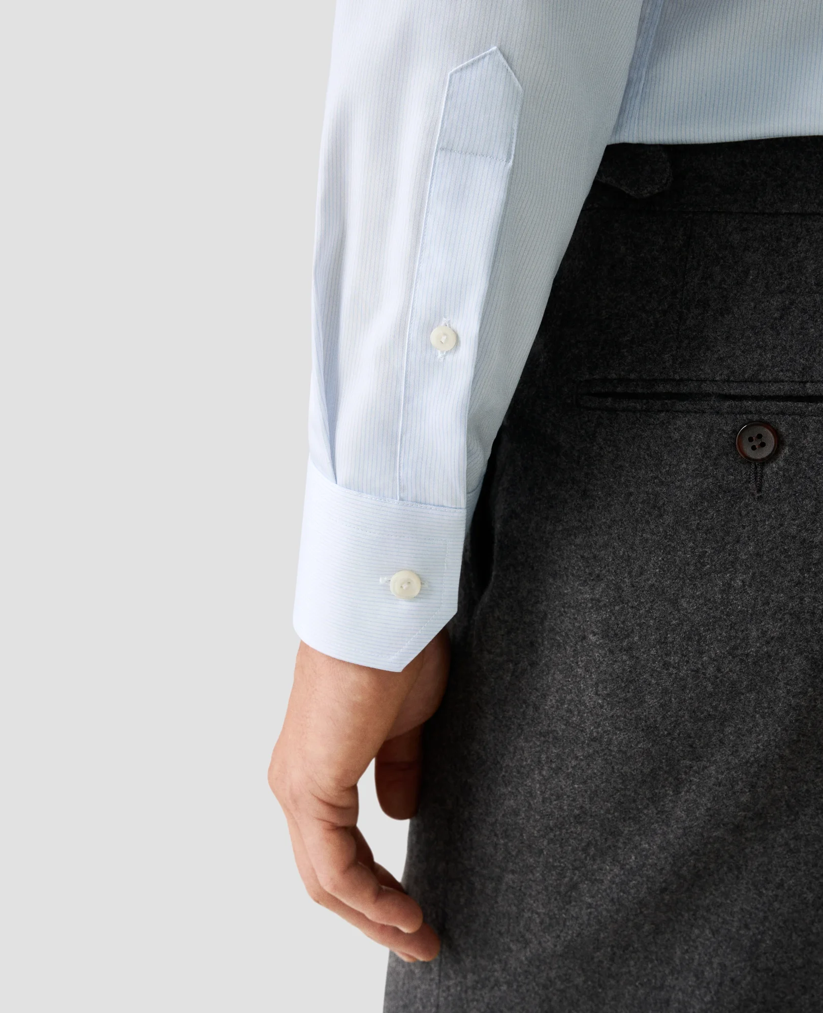 Eton - Fein gestreiftes Twill-Hemd