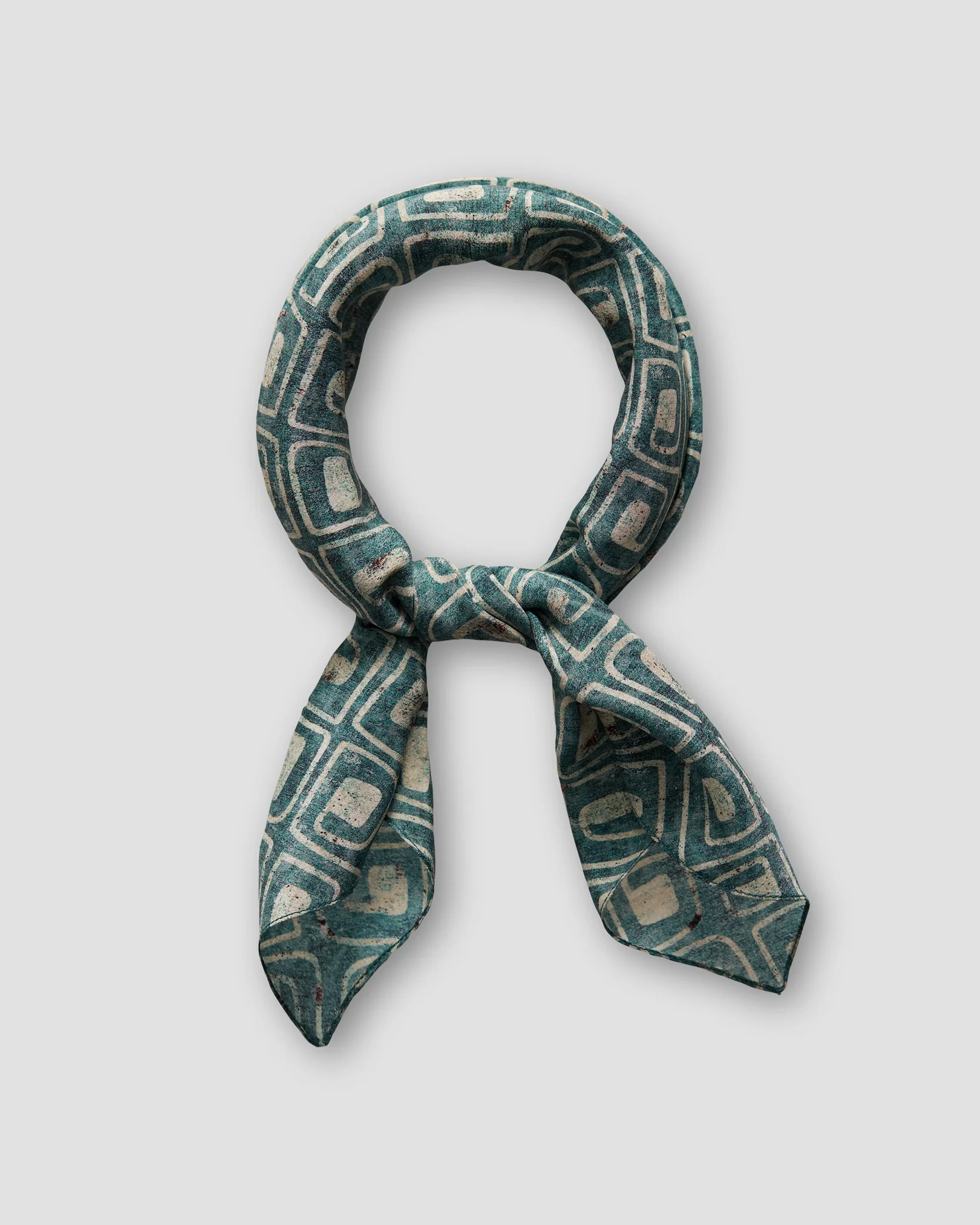 Eton - green block print bandana