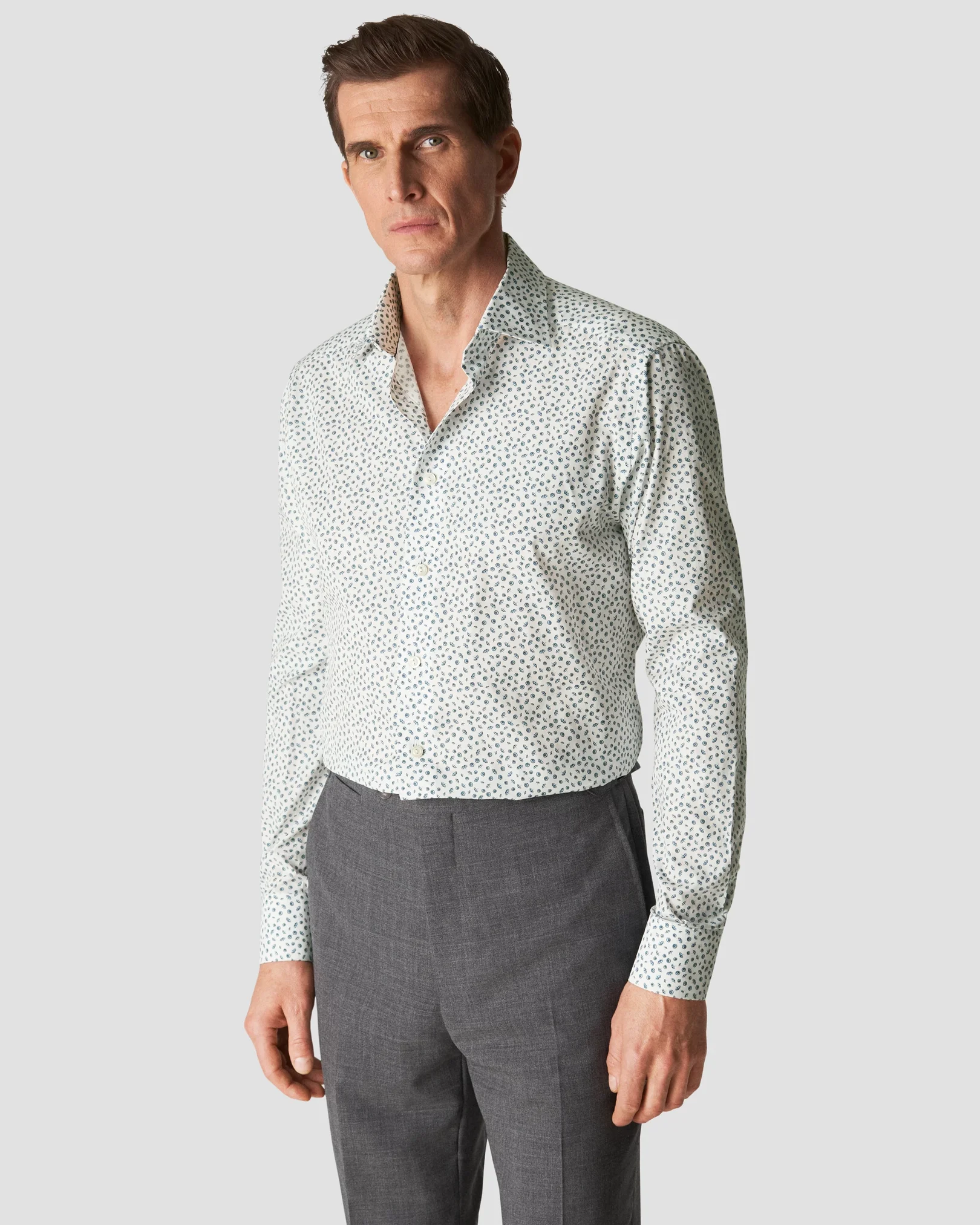 Eton - light blue poplin umbrella print