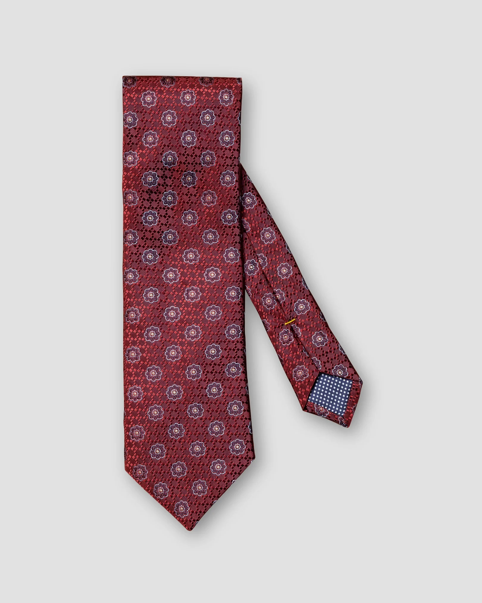 Eton - burgundy floral silk tie
