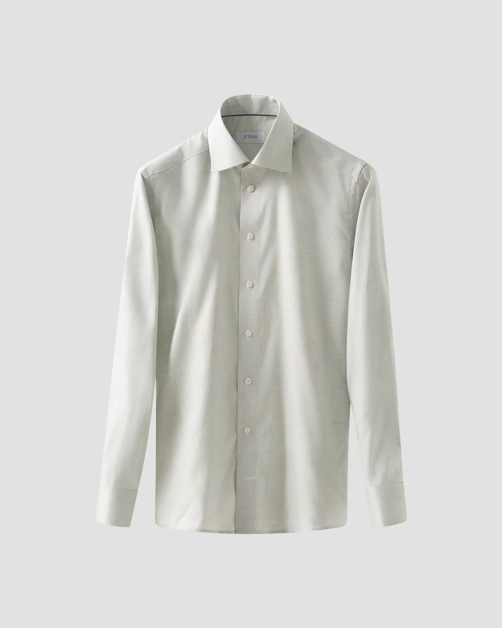 Eton - mid green twill shirt