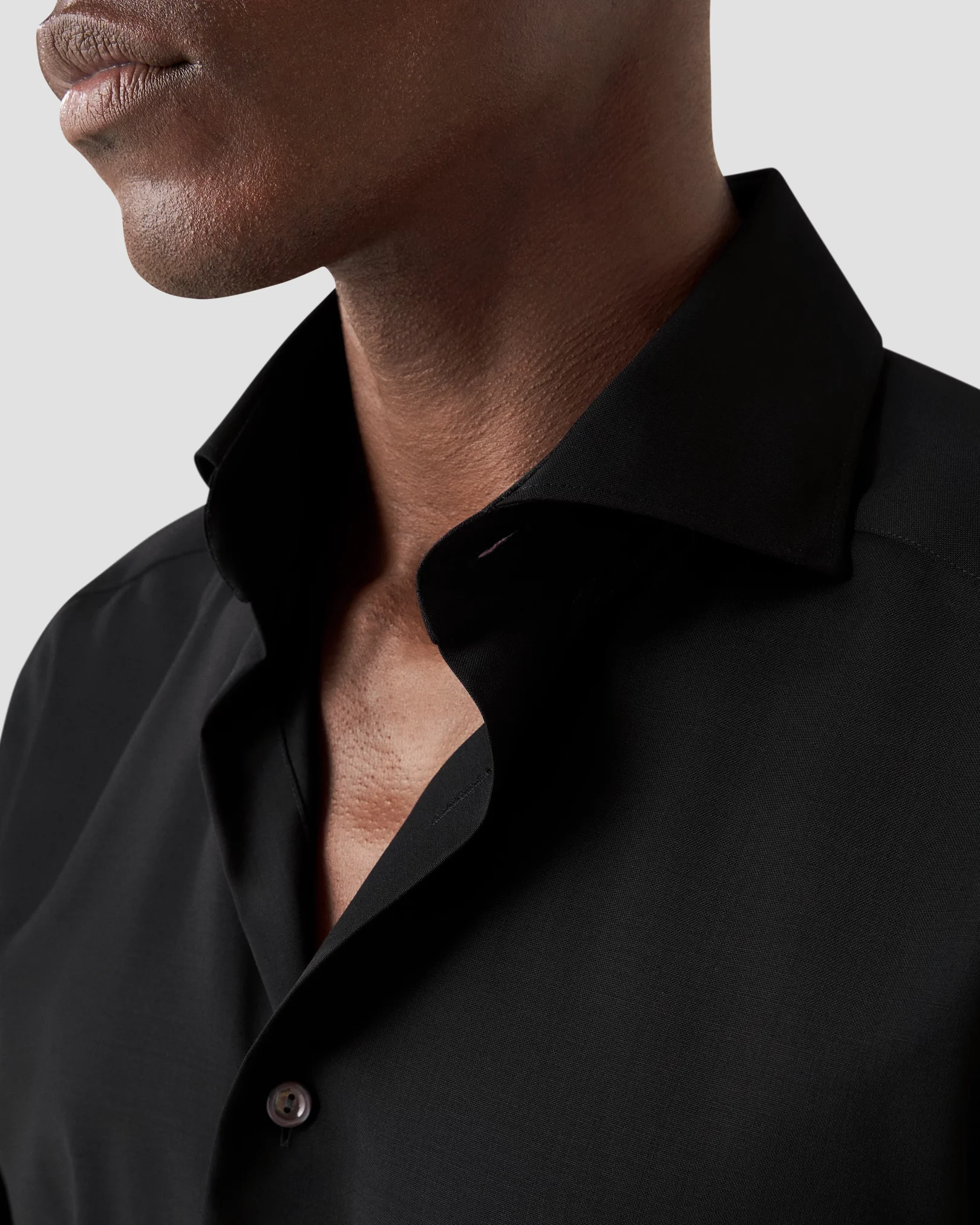 Eton - black super merino shirt