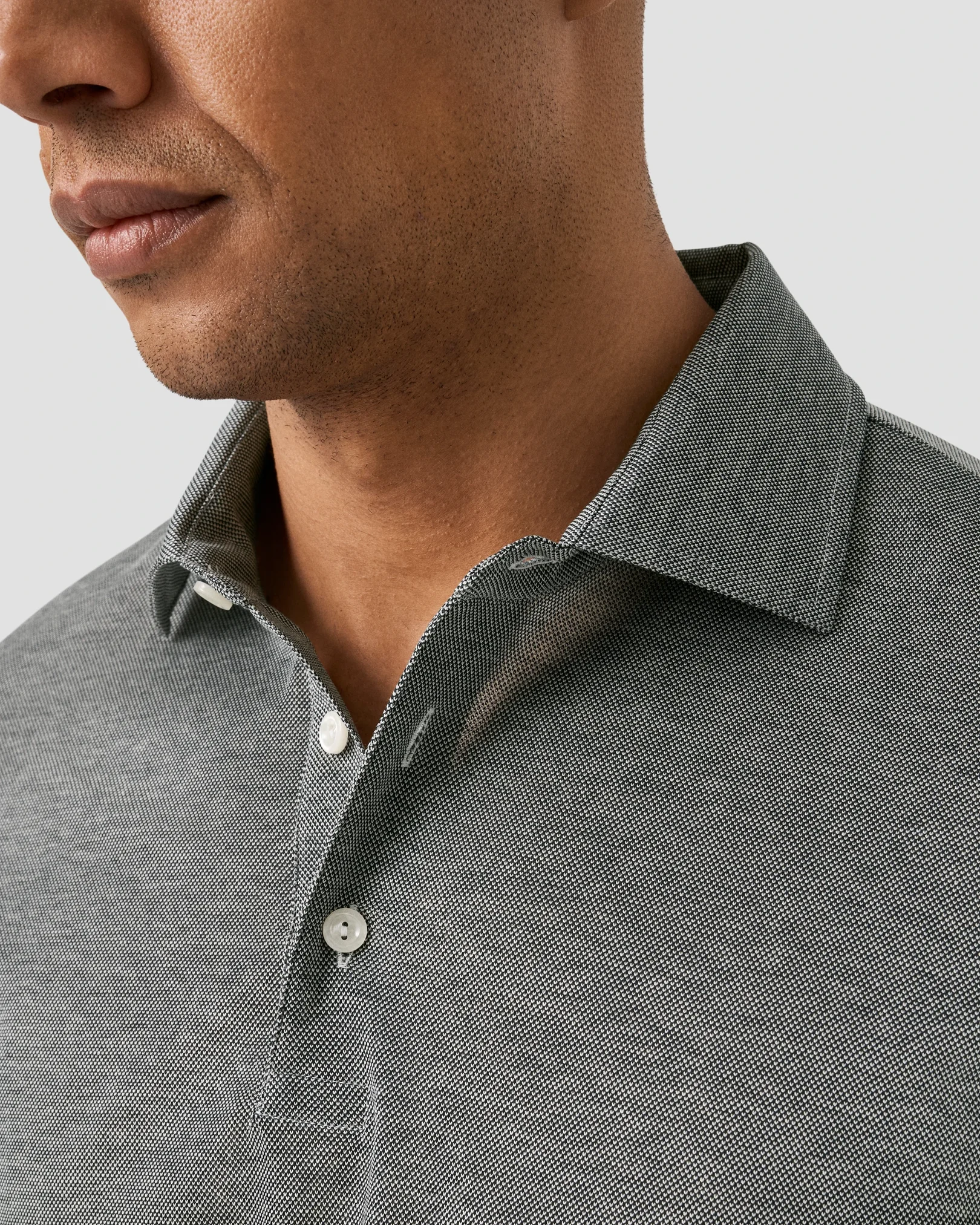 Eton - filo di scozia oxford polo shirt dark blue filo di scozia oxford polo shirt