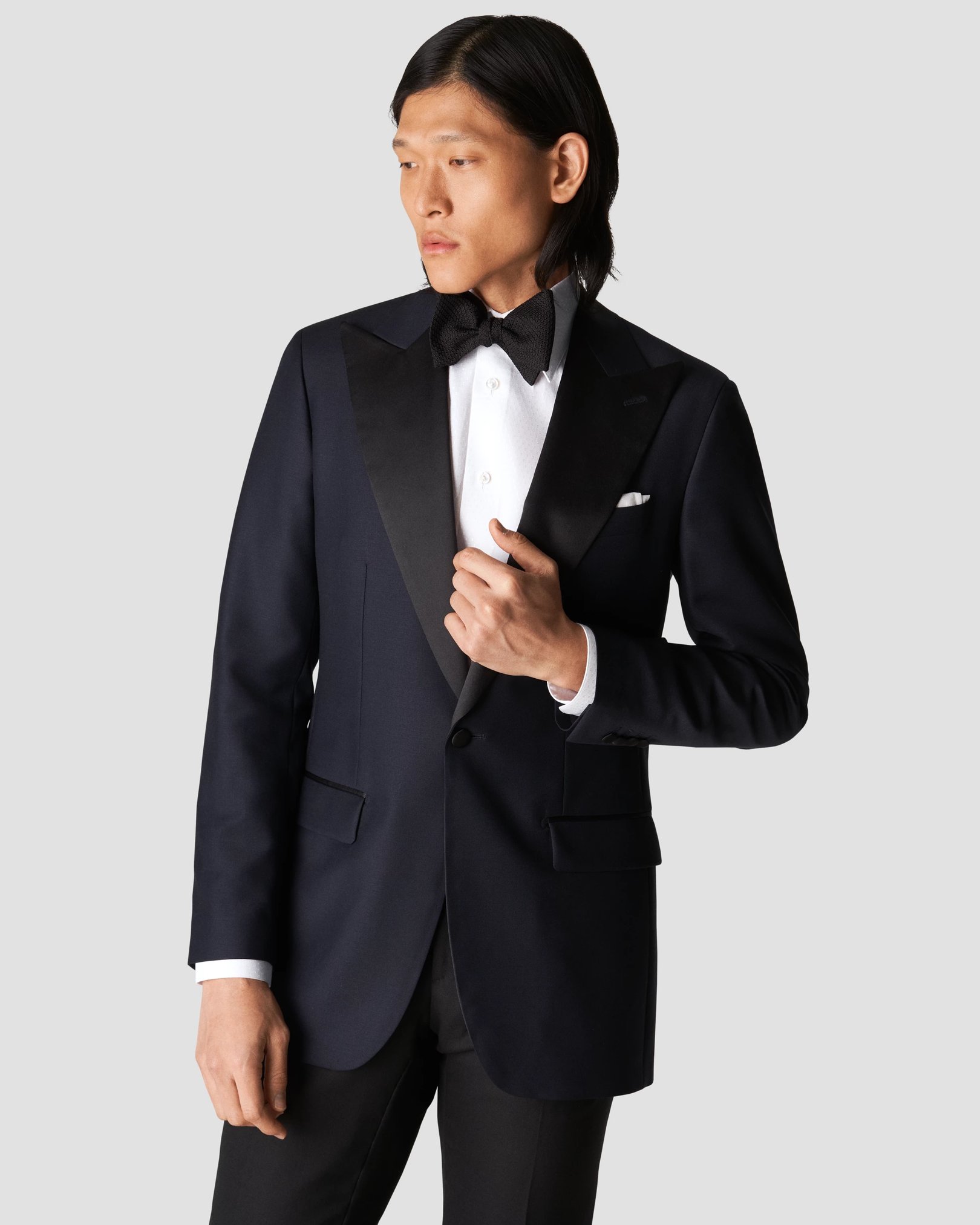 Eton - white jacquard moderate