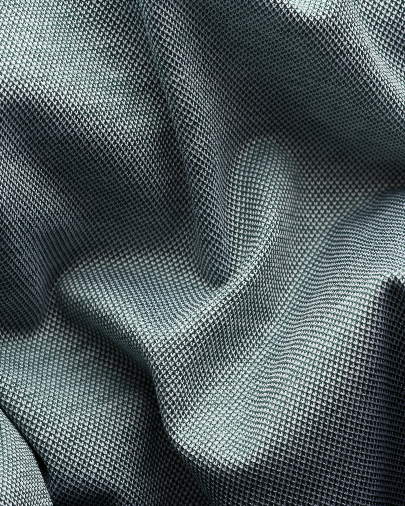 Eton - dark green oxford pique polo shirt
