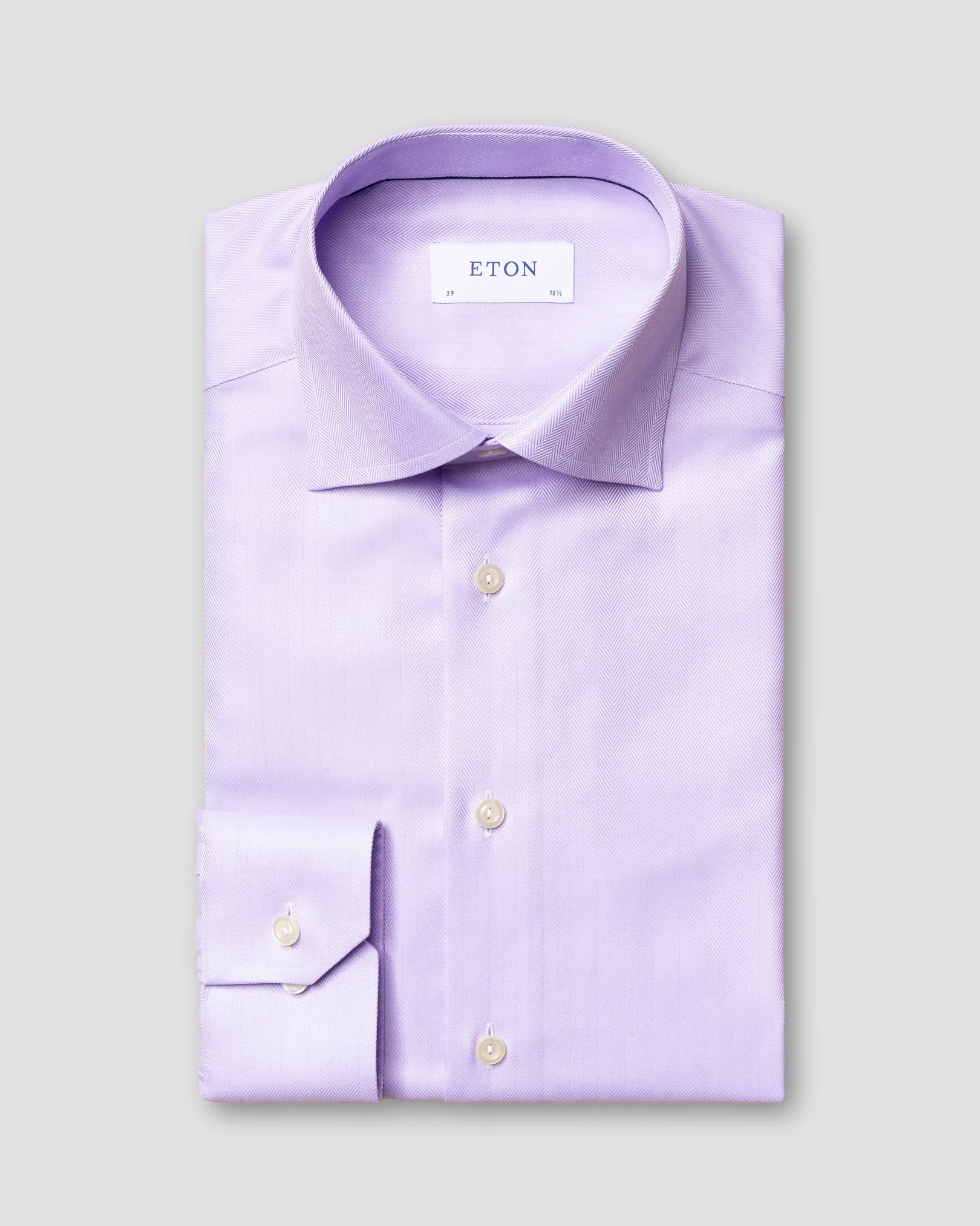 Eton - Light Purple Herringbone Twill Shirt