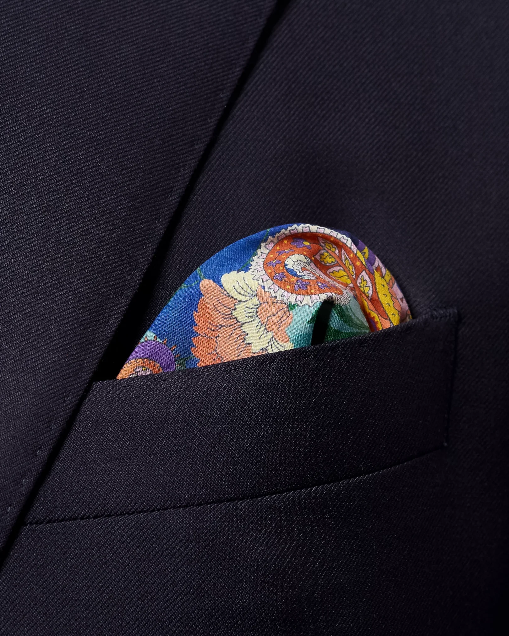 Eton - multi paisley pocket square