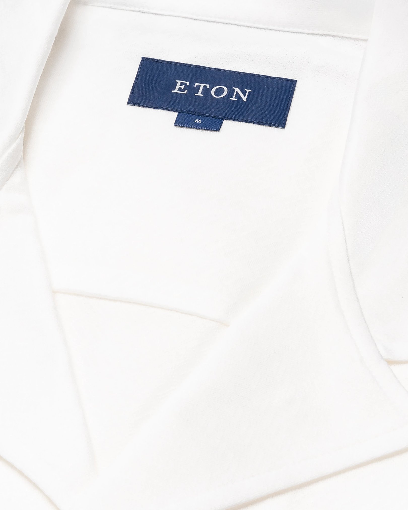 Eton - vit jaquard knitted resort shirt